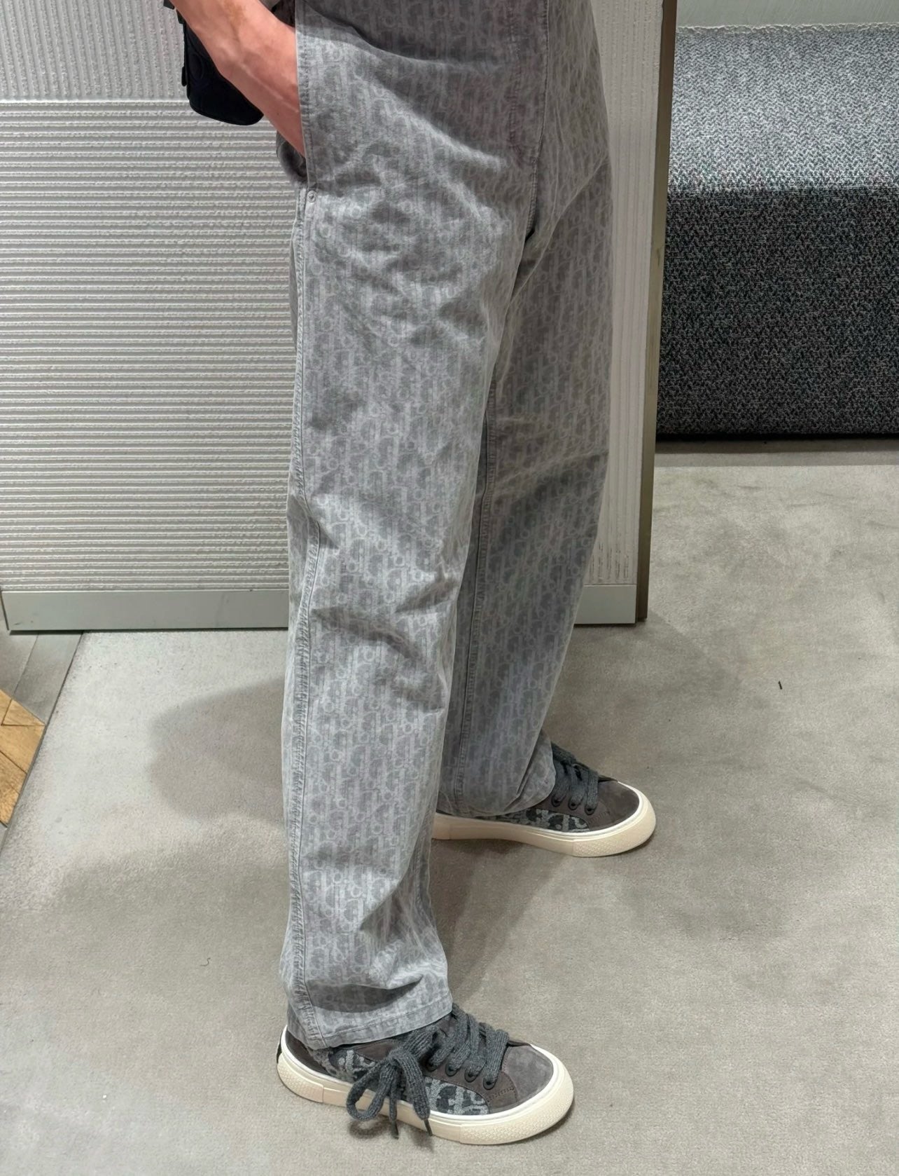 Ensemble CD Oblique Denim de coton gris