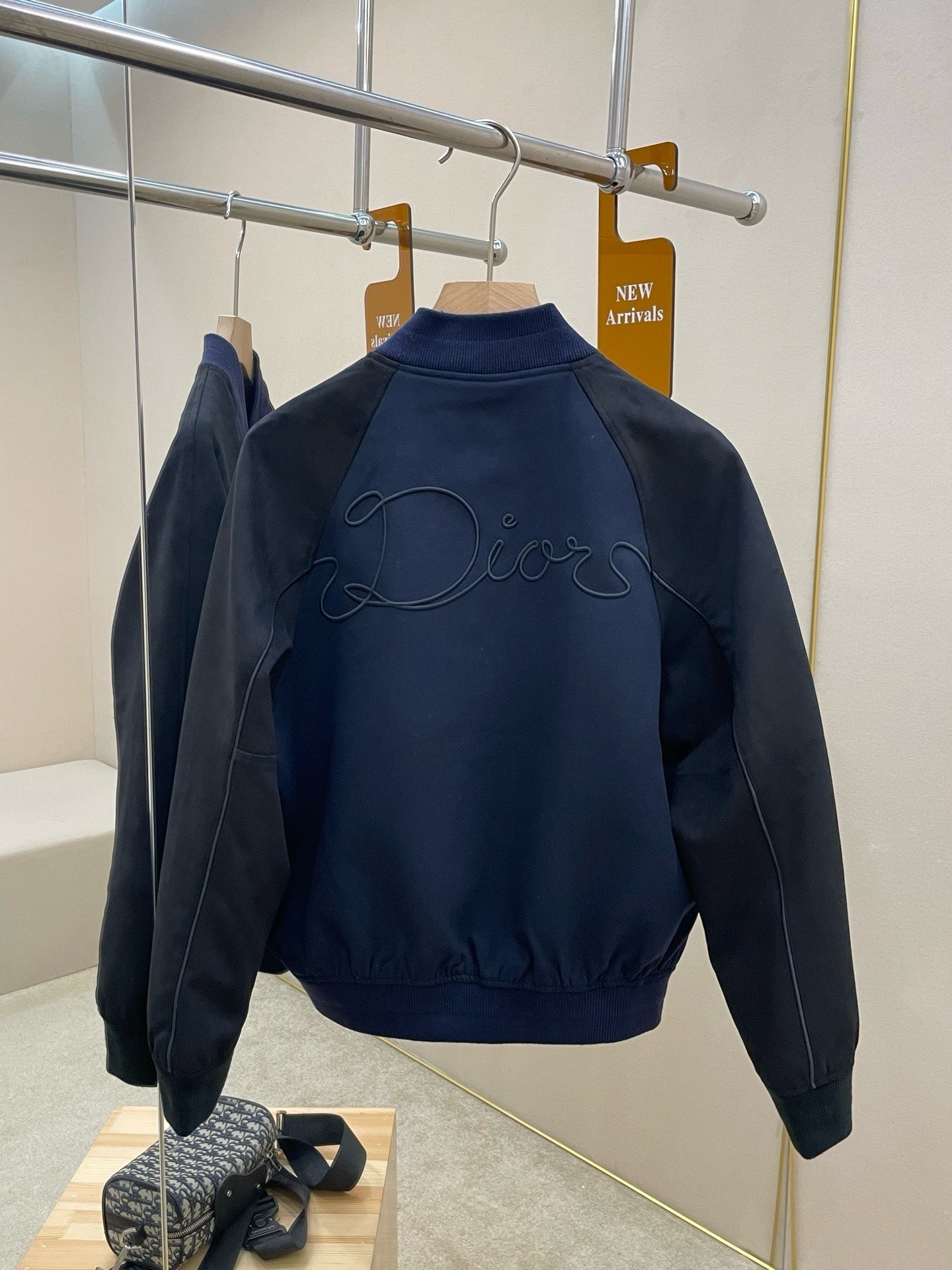 Blouson CD Varsity cuir d’agneau