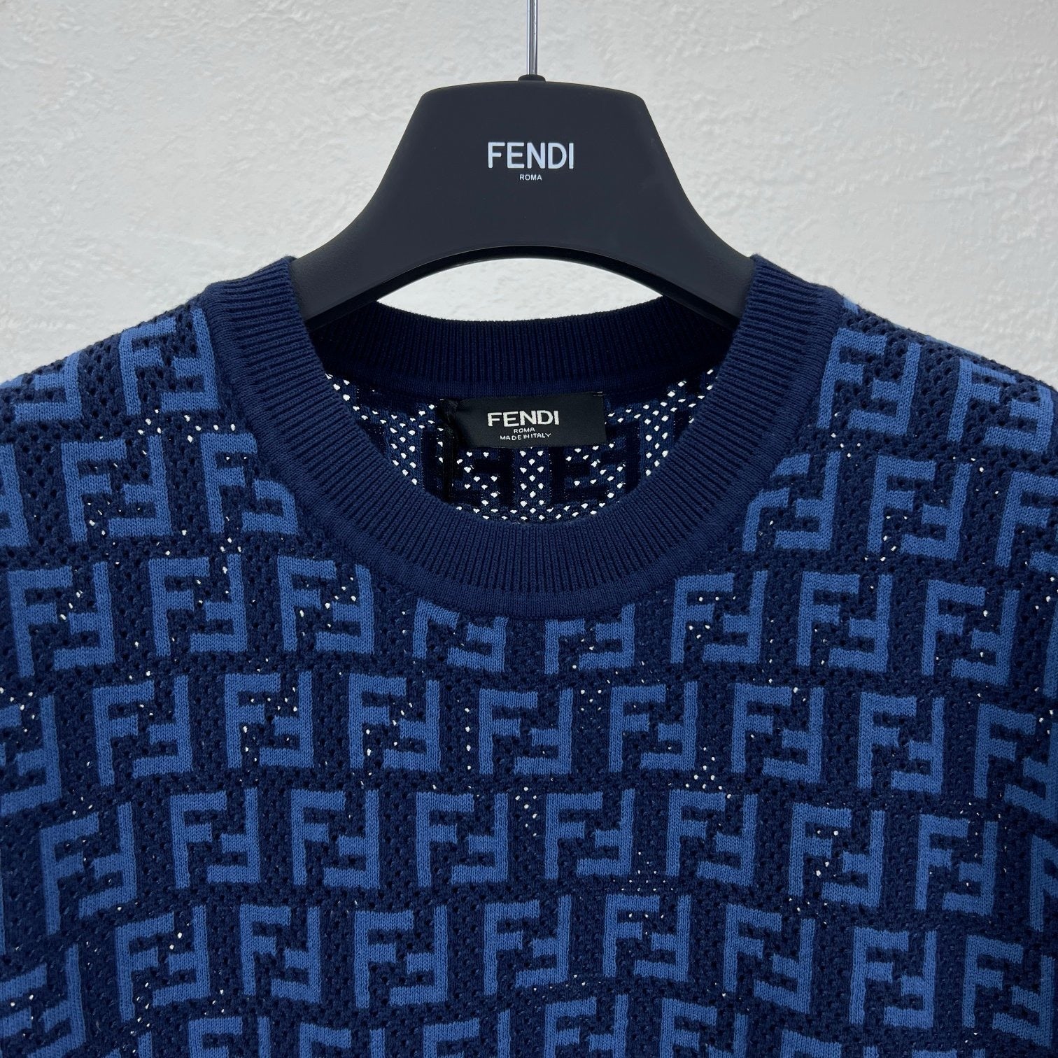 FF BLUE cotton linen sweater