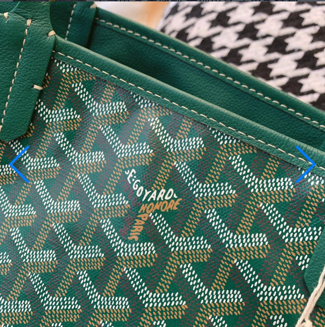 Sac Anjou GM green facture