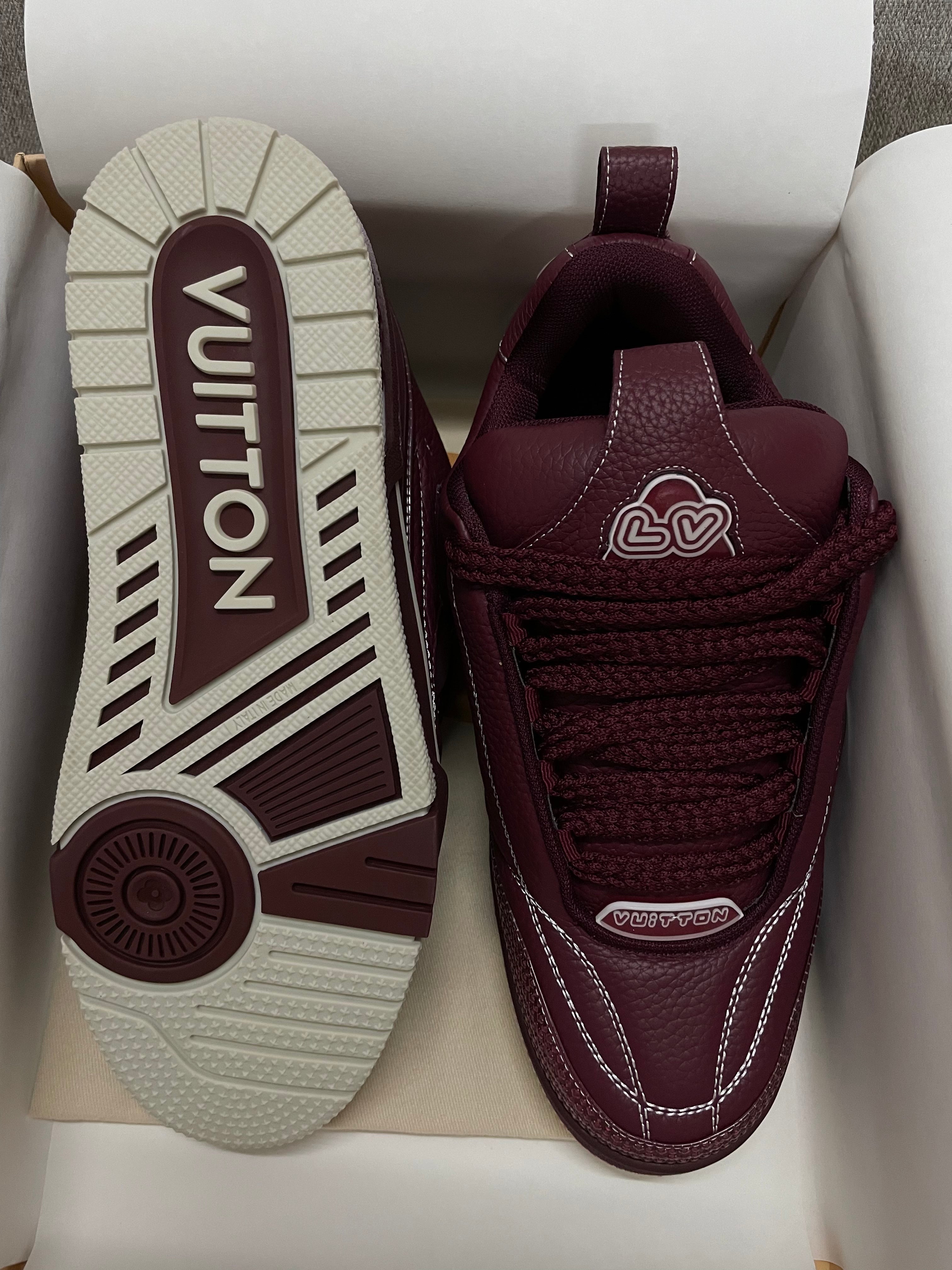 Sneakers Lv Skate bordeaux facture