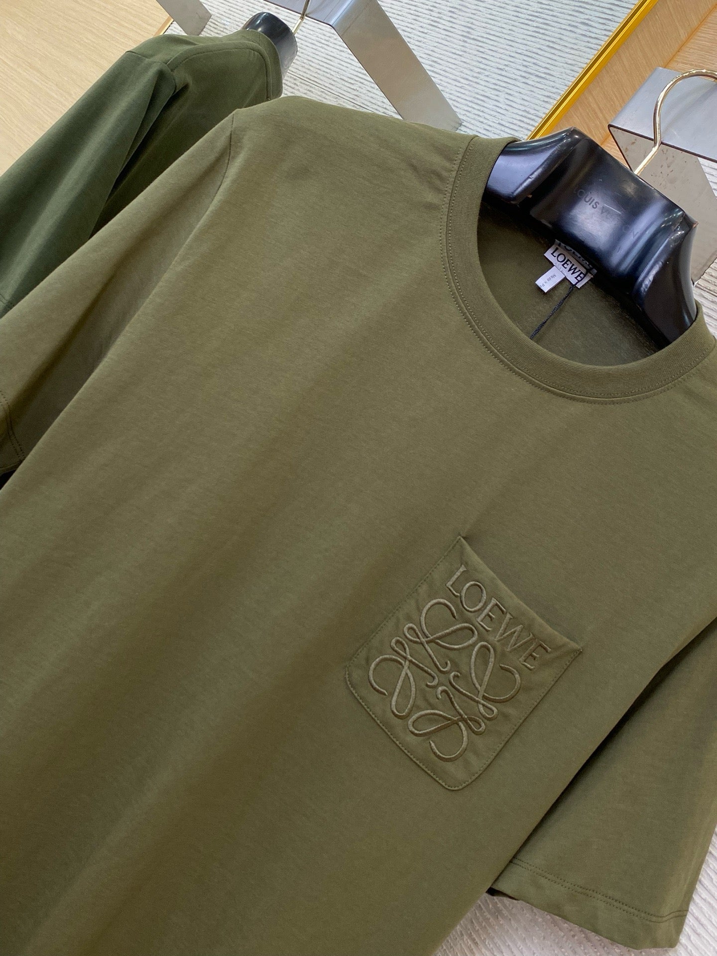 LOEW T shirt décontracté kaki