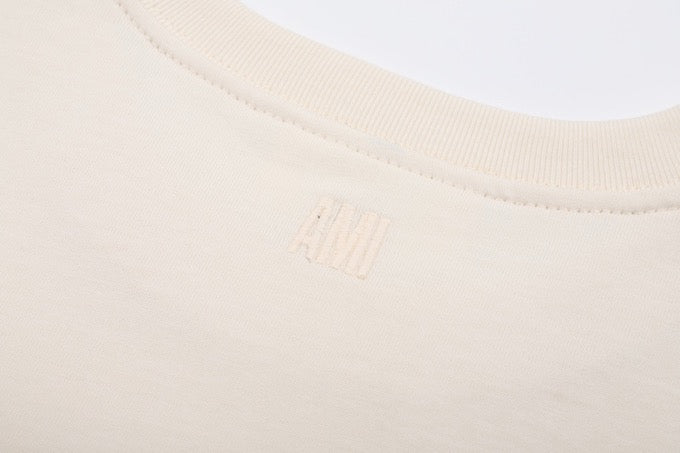 T-shirt beige à petit logo ami de cœur beige