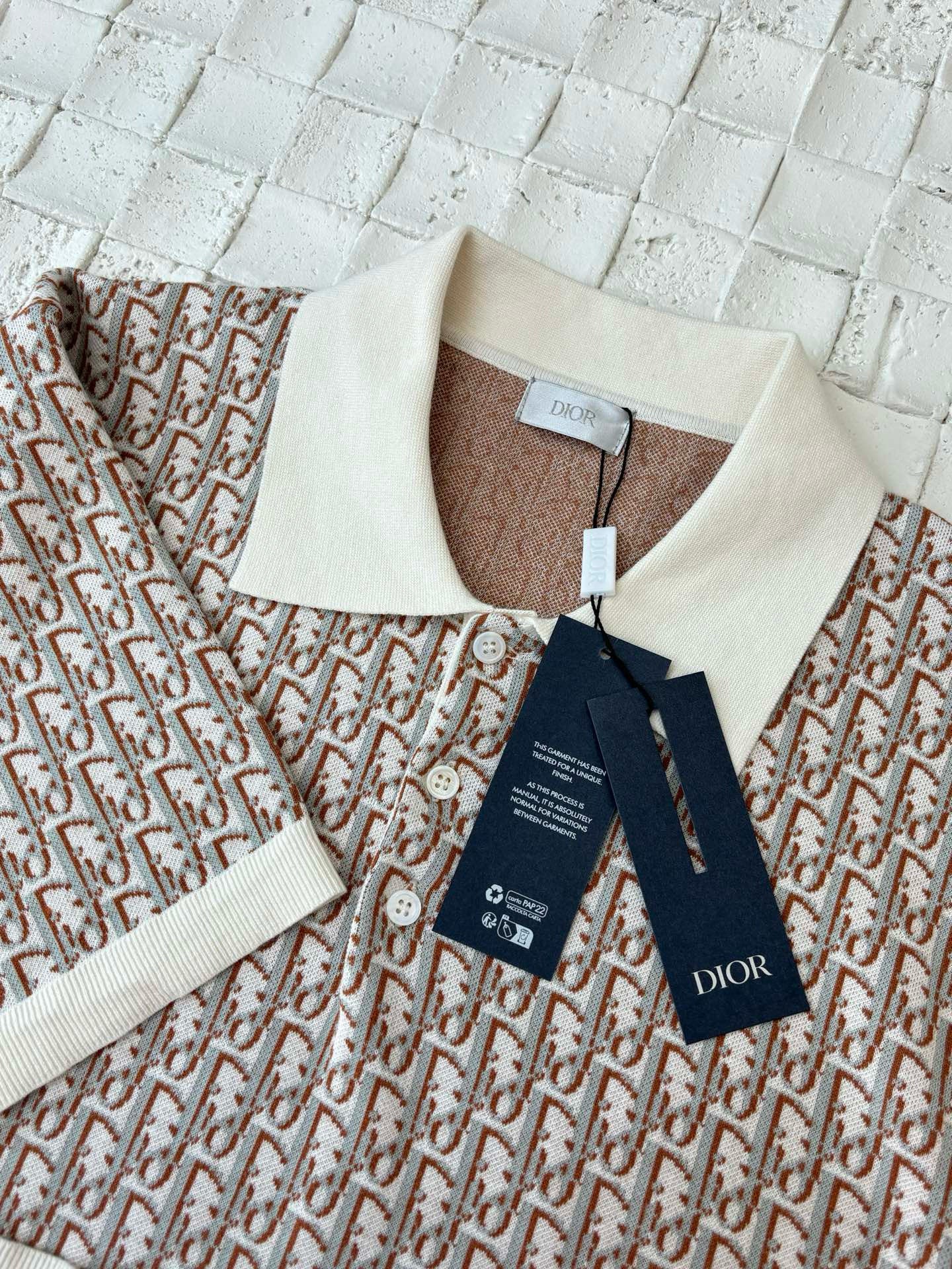 Polo CD oblique coton Jacquard