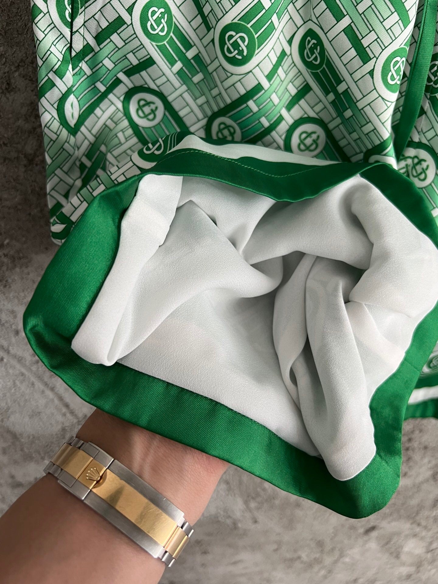 Short Casa B silk green