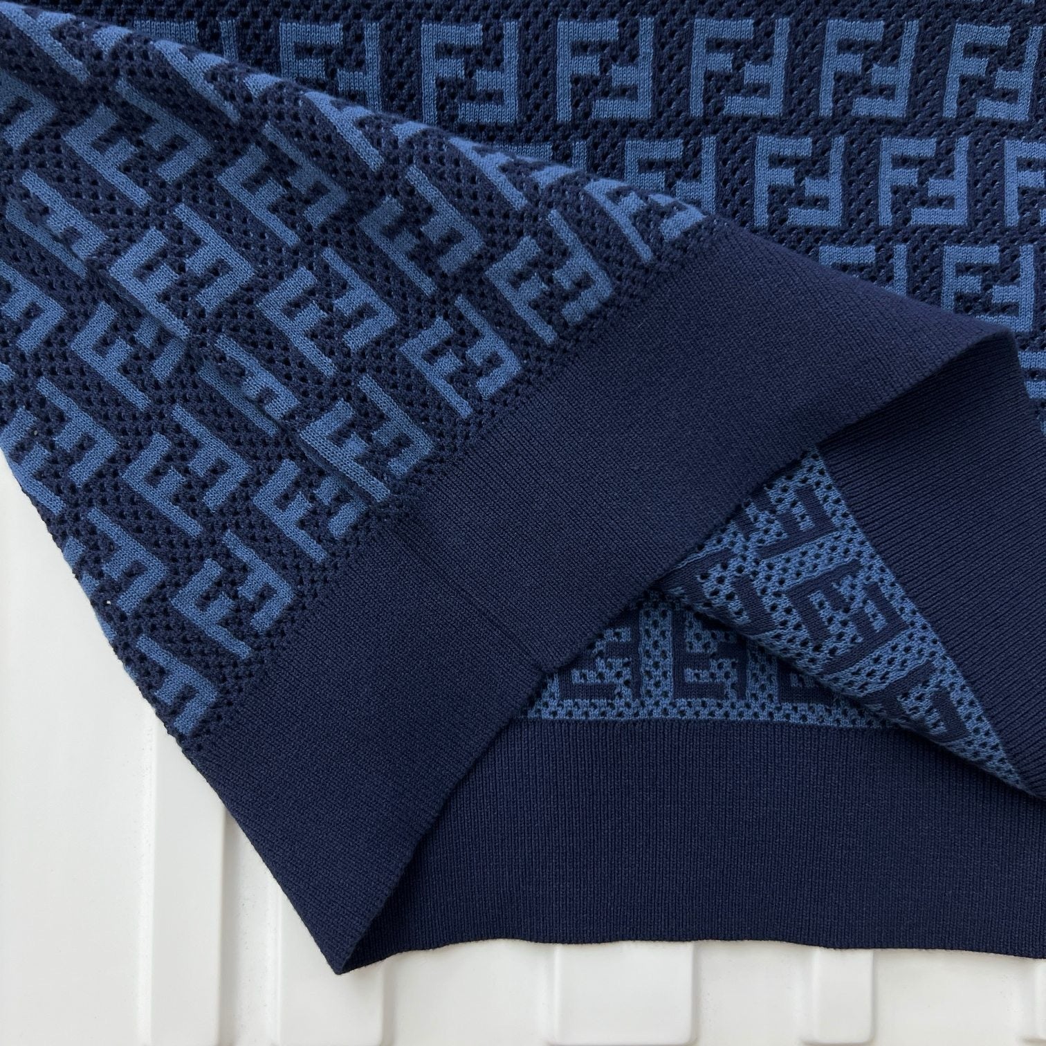 FF BLUE cotton linen sweater