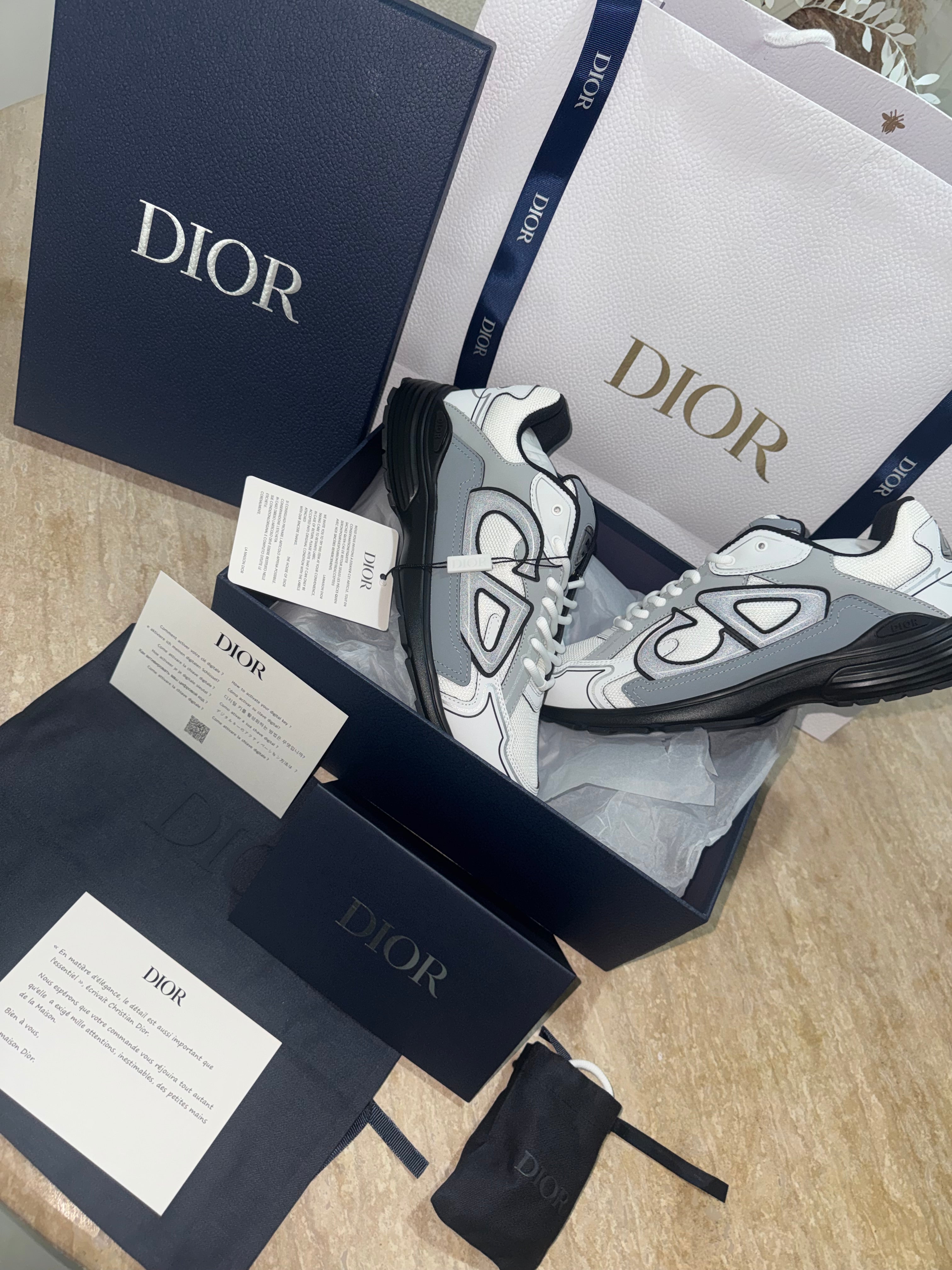 SNEAKERS B30 V3S 2025 💡 VERSION BIEN LISSE Sneaker blanc gris tissu technique FACTURE PACKAGING COMPLET MODÈLE POUSSÉ 🚚📦⚡️