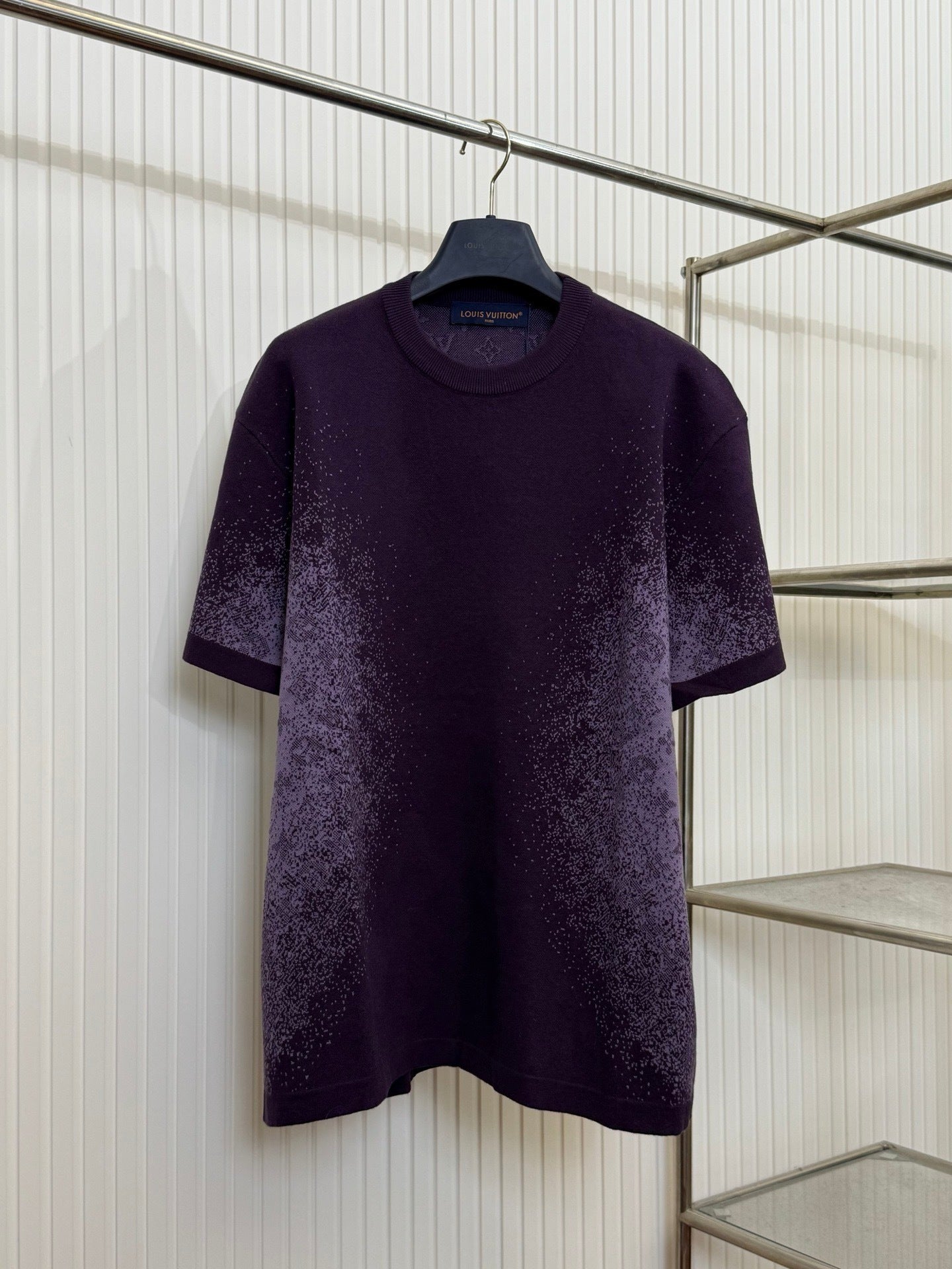 T-shirt Purple lv maille jacquard Monogram