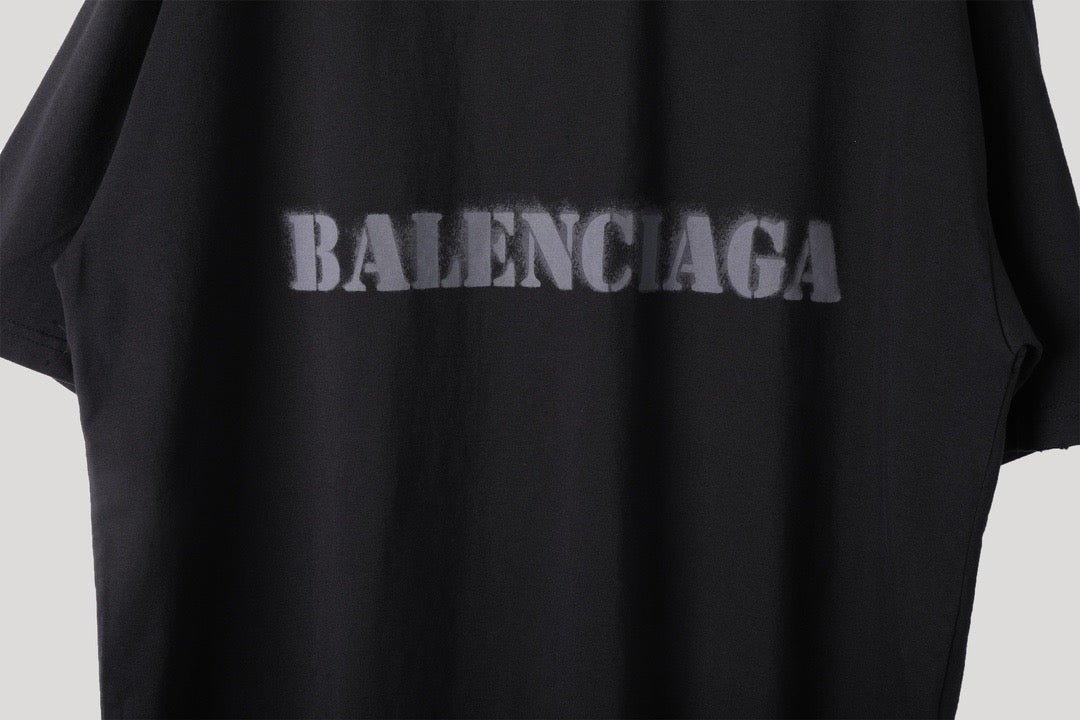T-SHIRT STENCIL TYPE FIT MEDIUM EN NOIR