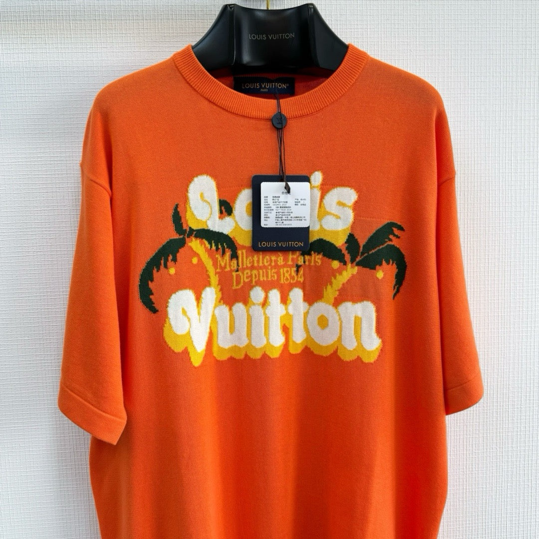 Tee-shirt lv manches courtes en coton