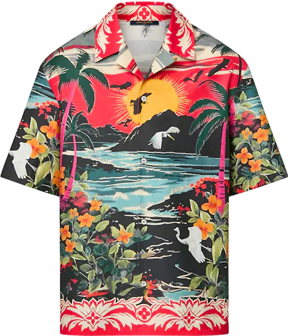 Kurzärmliges, bedrucktes Lv-Shirt