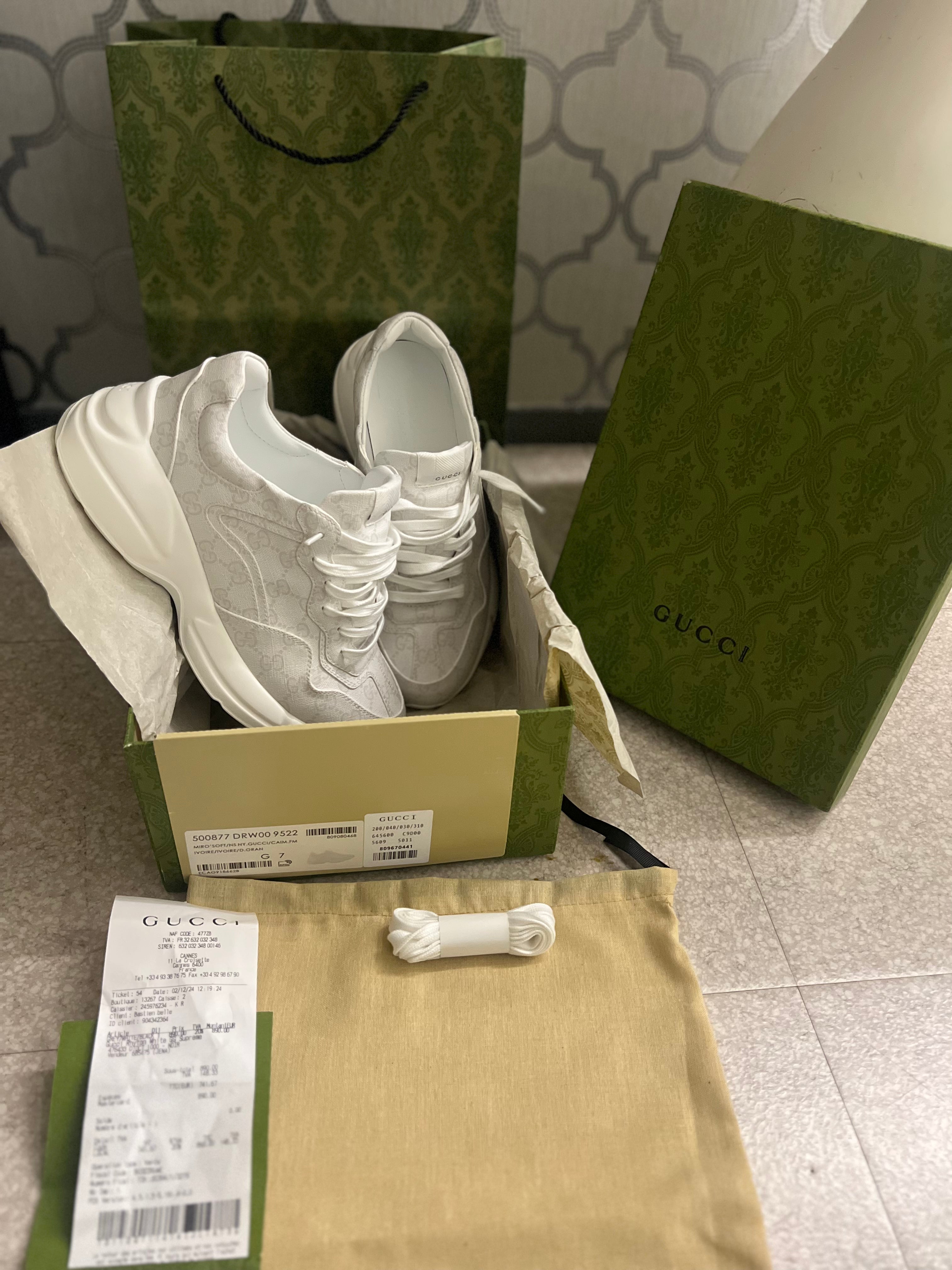 Sneakers Gg Rython White facture