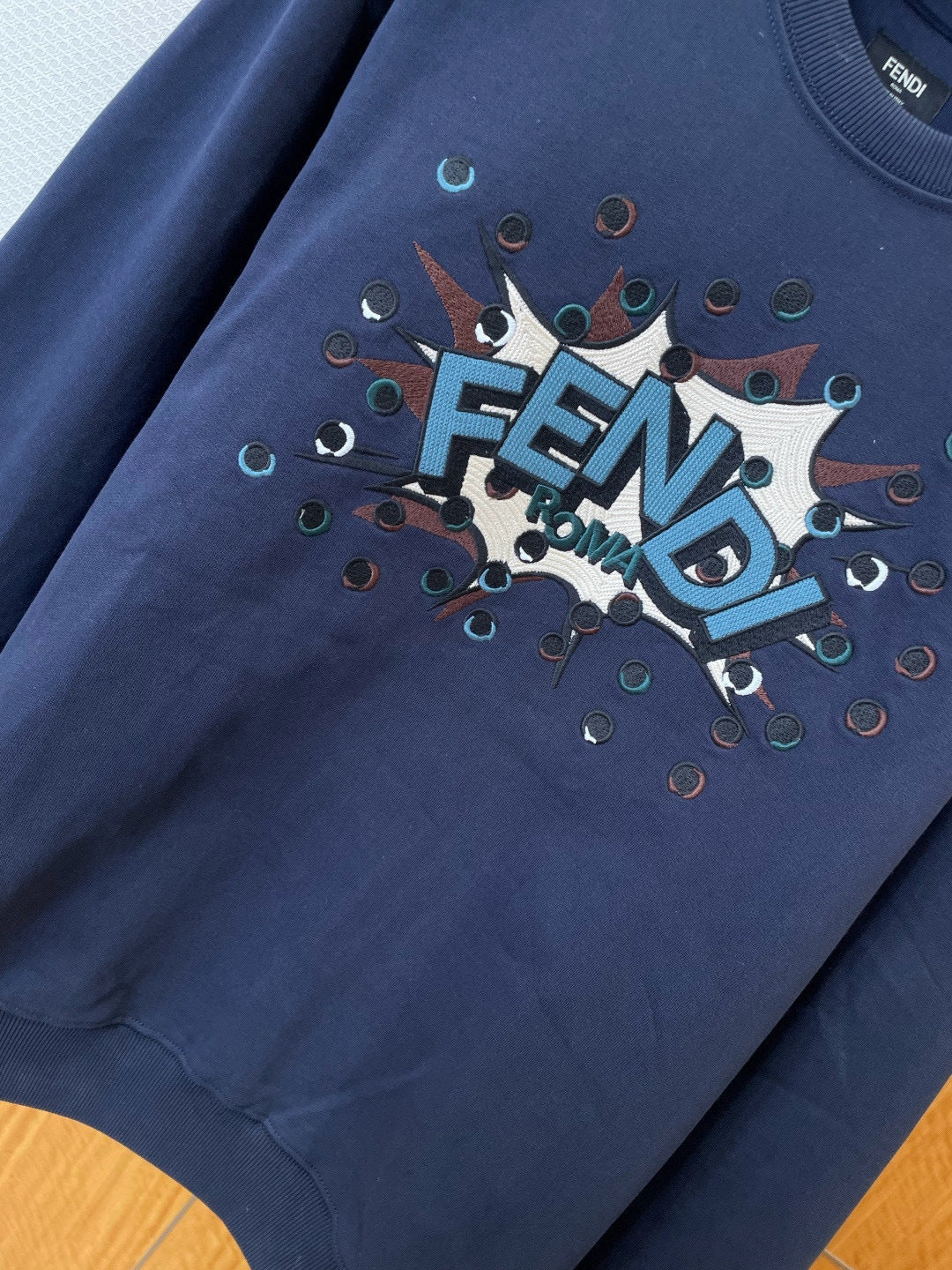 Sweat shirt FF coton bleu