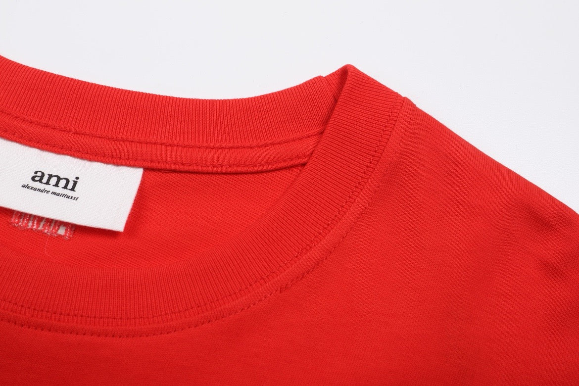 T-shirt rouge à logo ami de cœur rouge