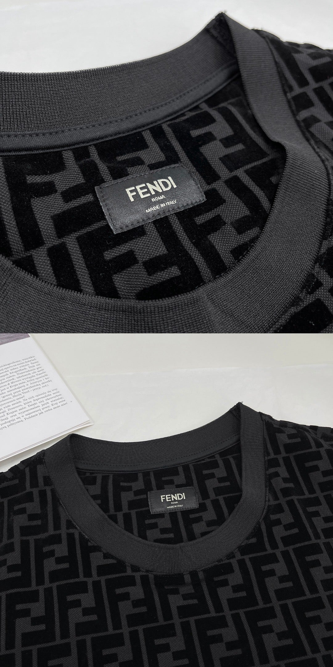 T shirt fnd noir daim