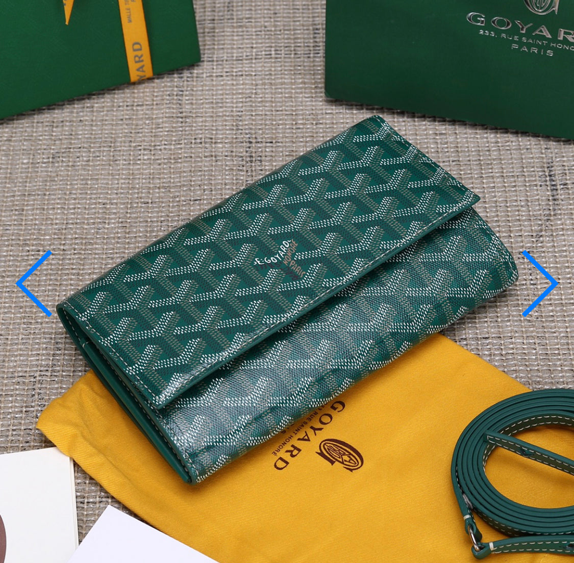 Portefeuille Pochette green varenne facture