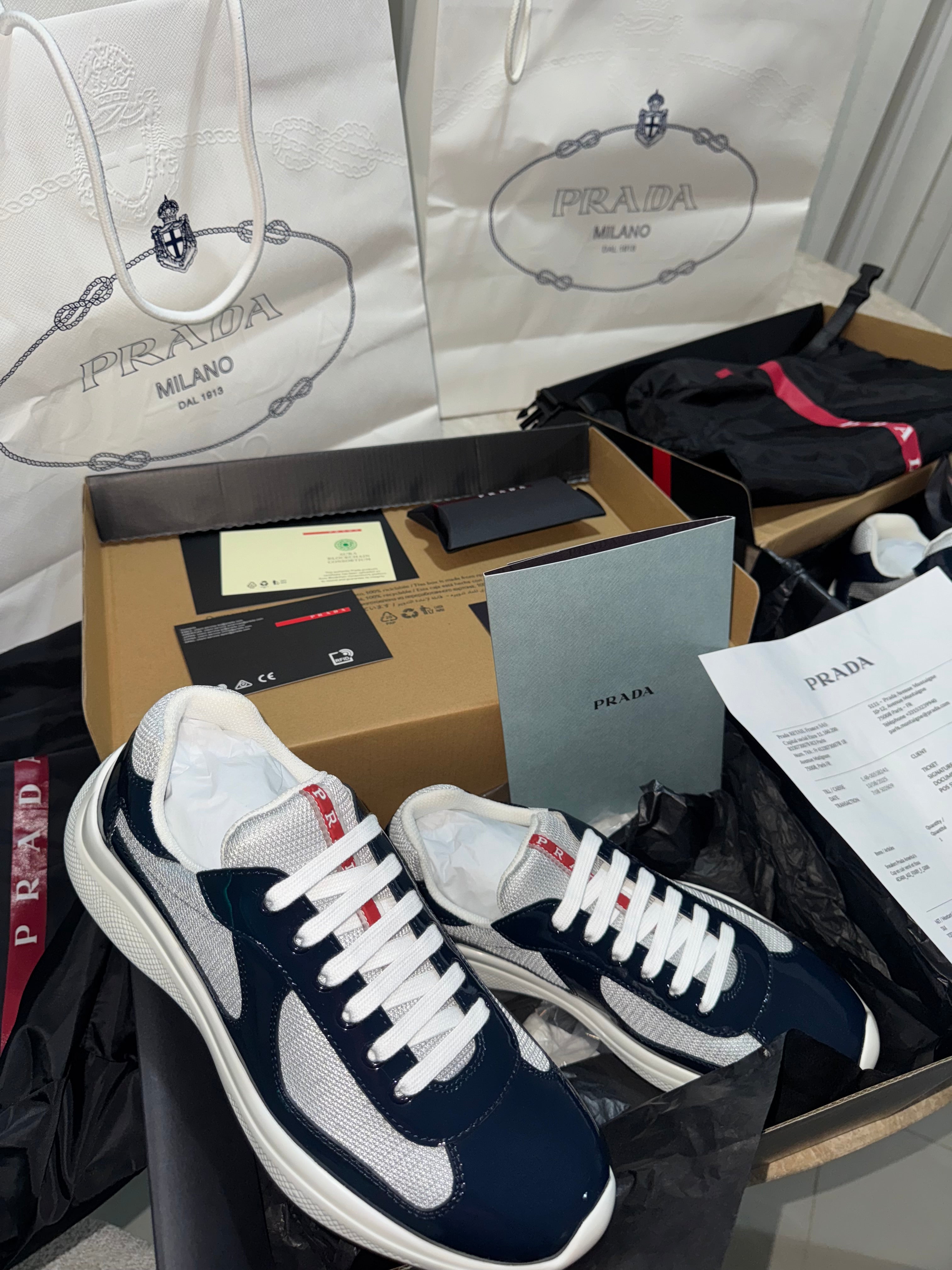 Sneakers Prd America ´ s Cup tissu bike lisse blue night 10/10 V3S 📦🚚⚡️