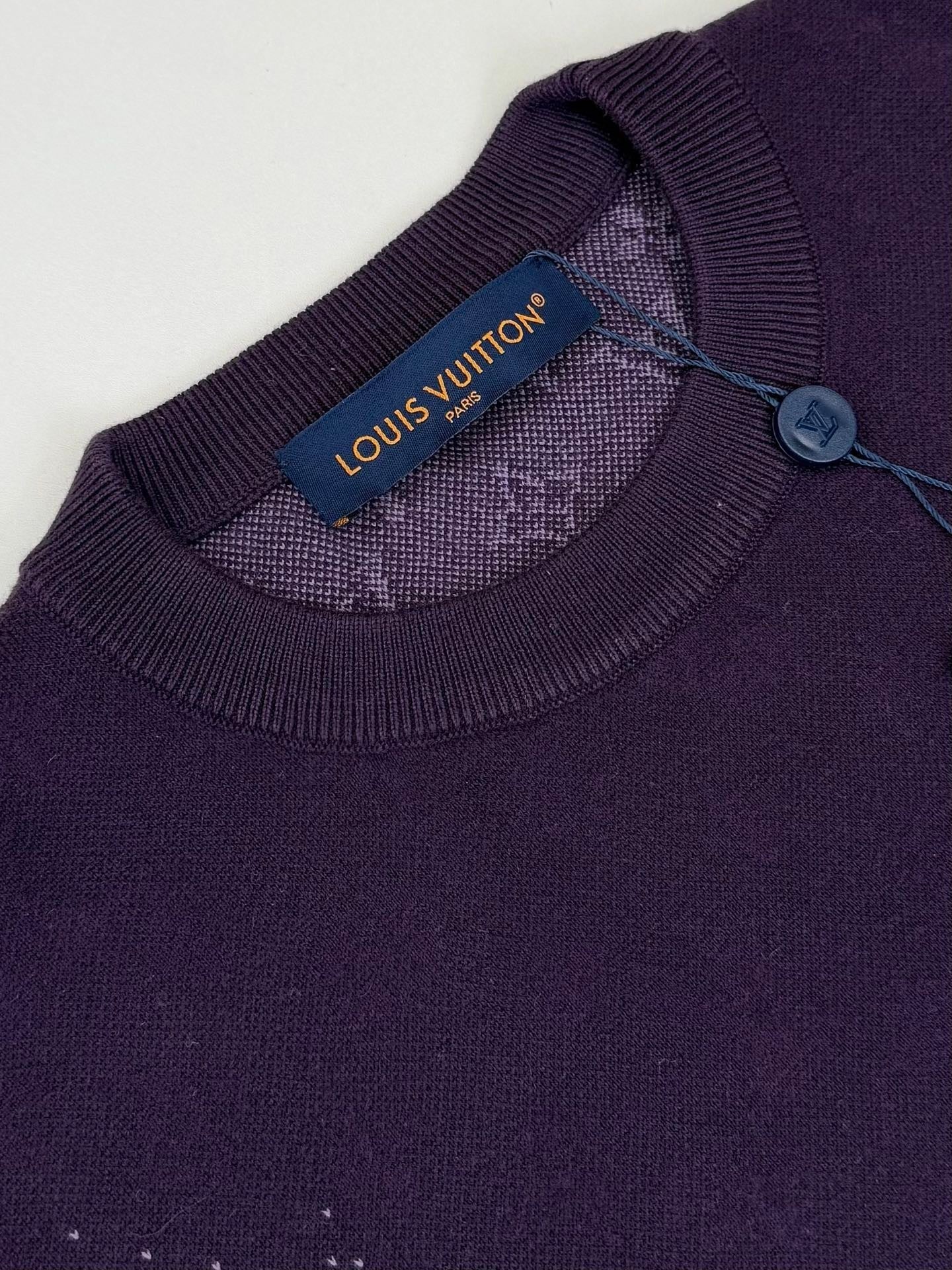 T-shirt Purple lv maille jacquard Monogram