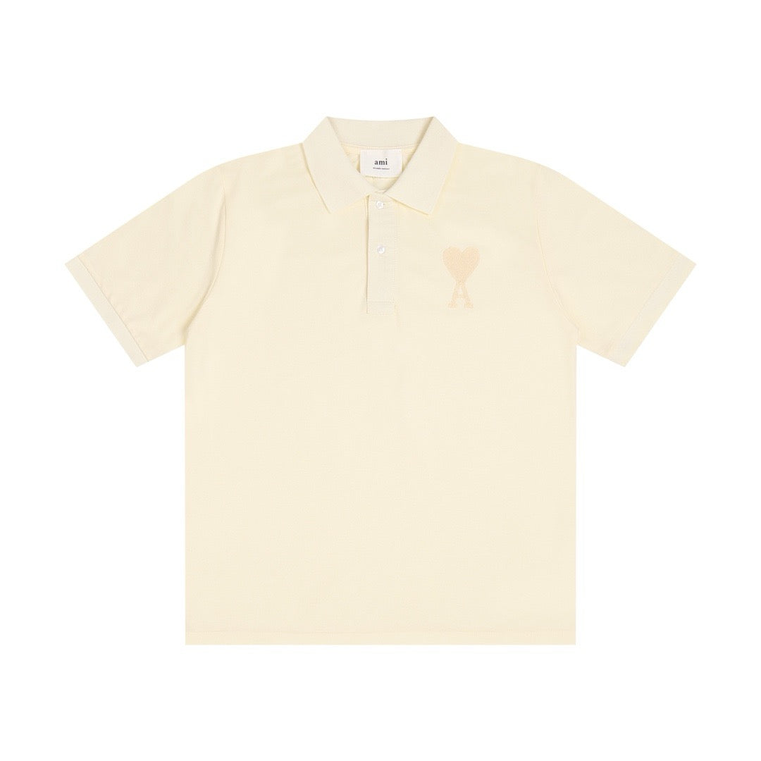 Polo beige à petit logo ami de cœur beige