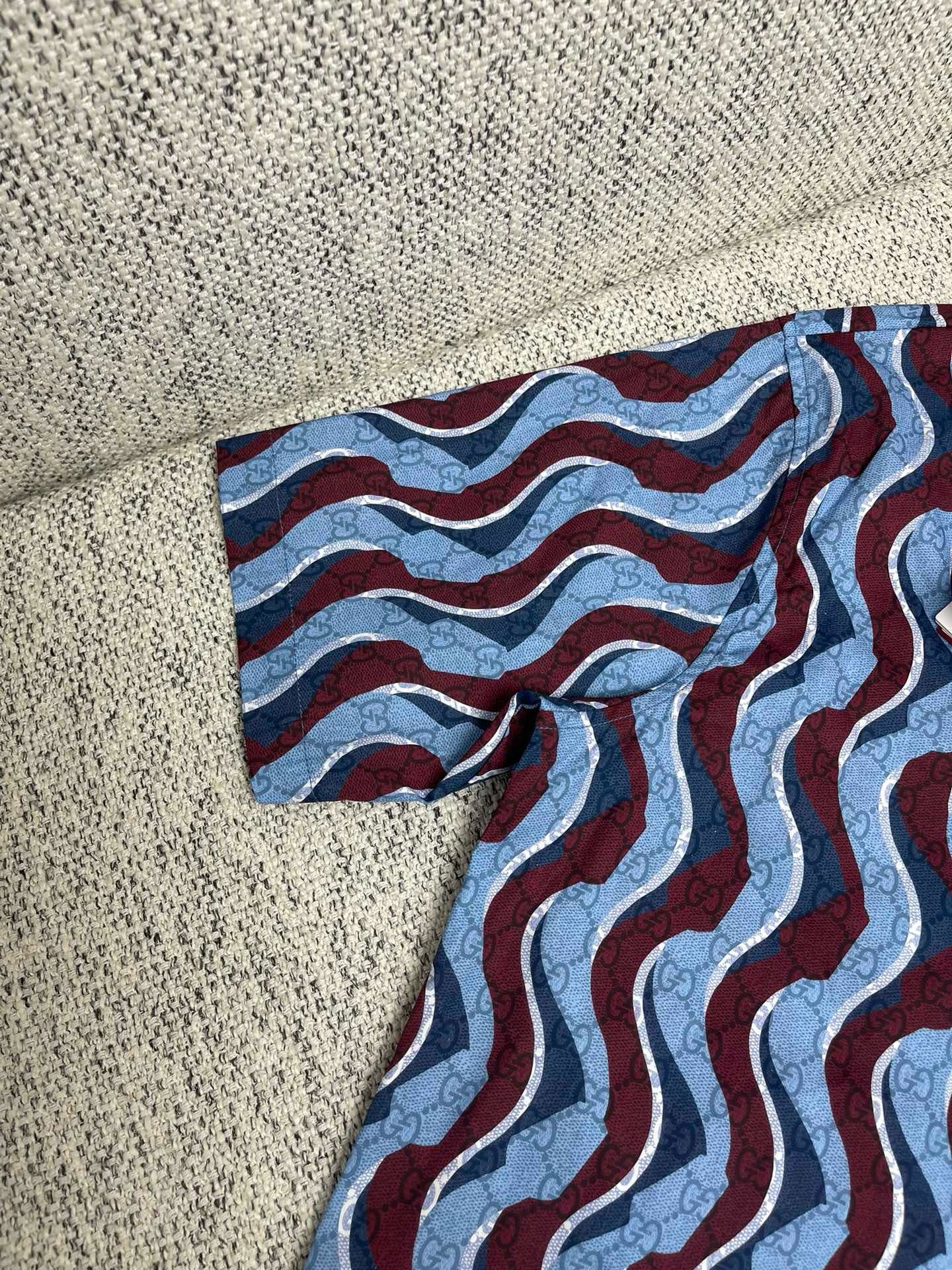 PRINTED COTTON POPLIN SHIRT GG