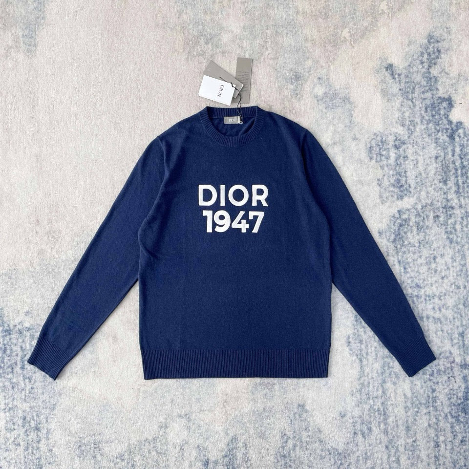 Pull à col rond CD Icon Jersey de cachemire bleu marine