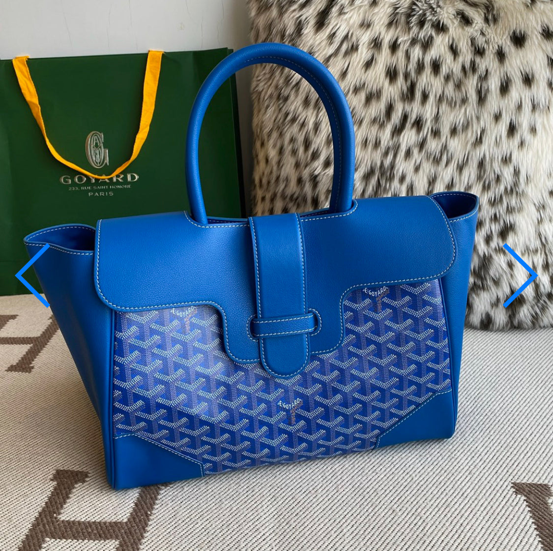 Saigon blue invoice tote bag