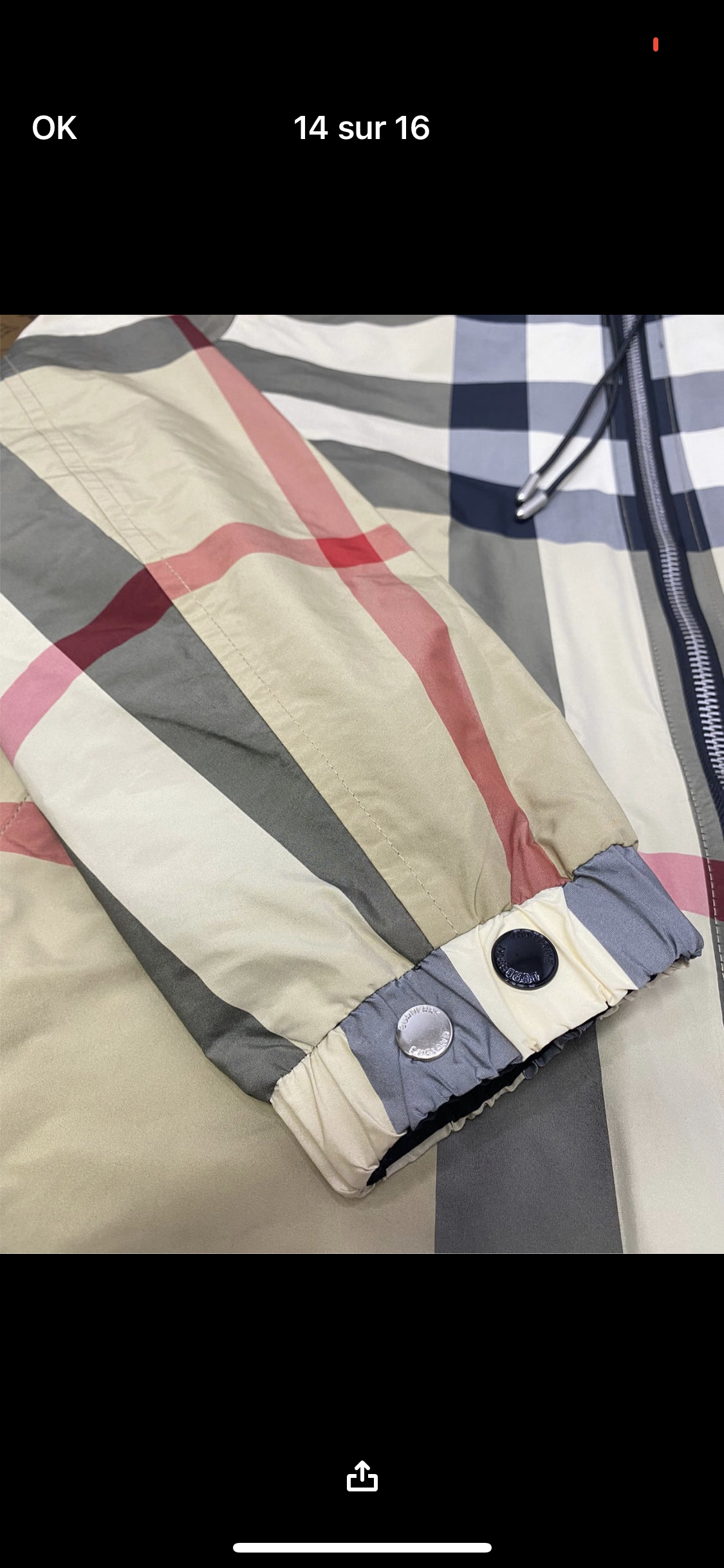 Reversible BRB jacket invoice