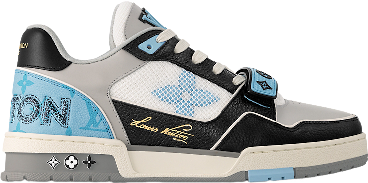 Lv trainers velcro blue