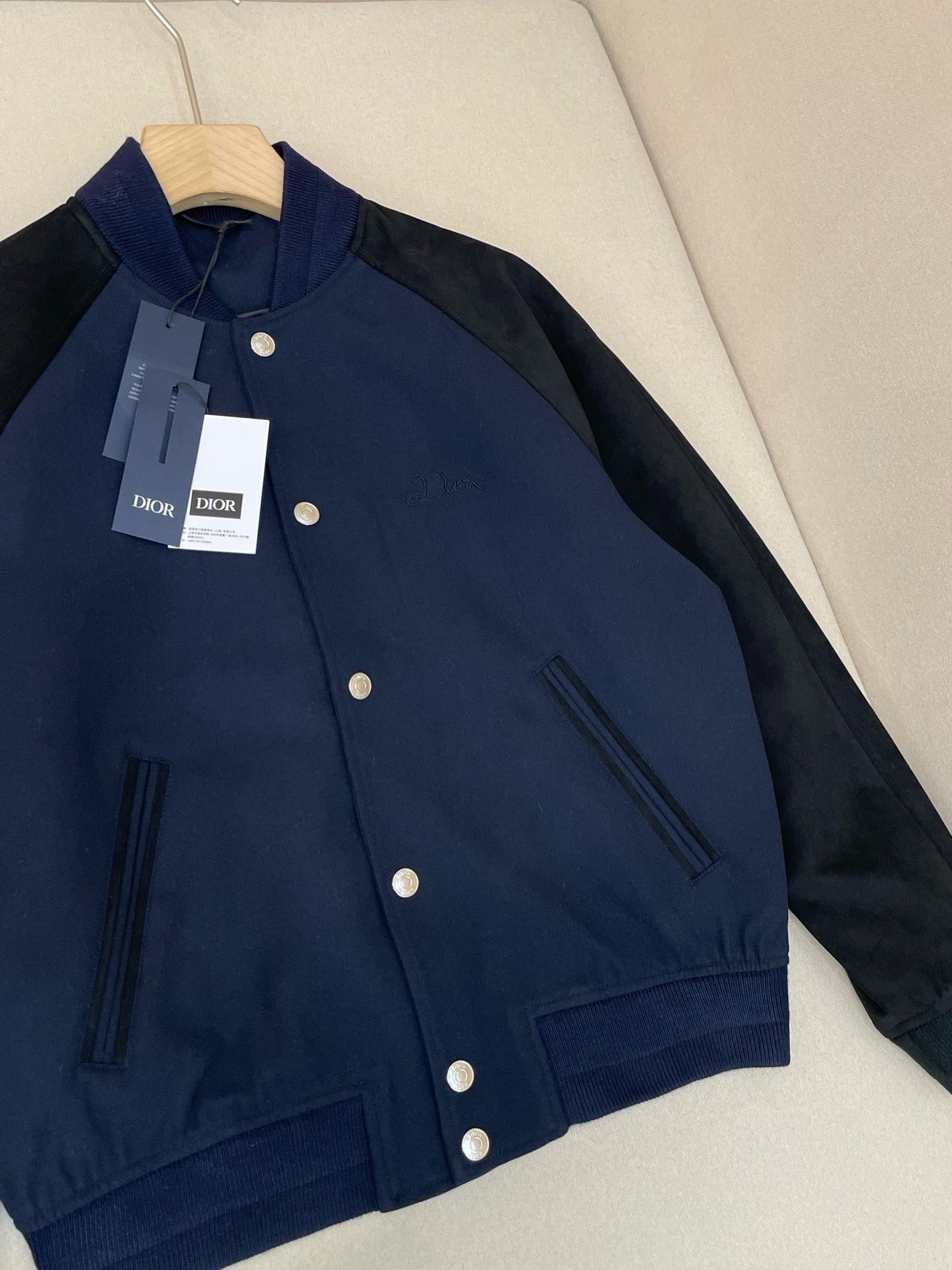 Blouson CD Varsity cuir d’agneau