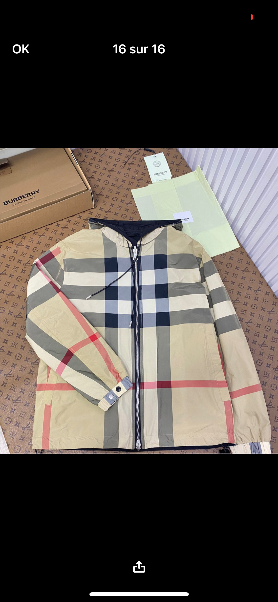 Reversible BRB jacket invoice