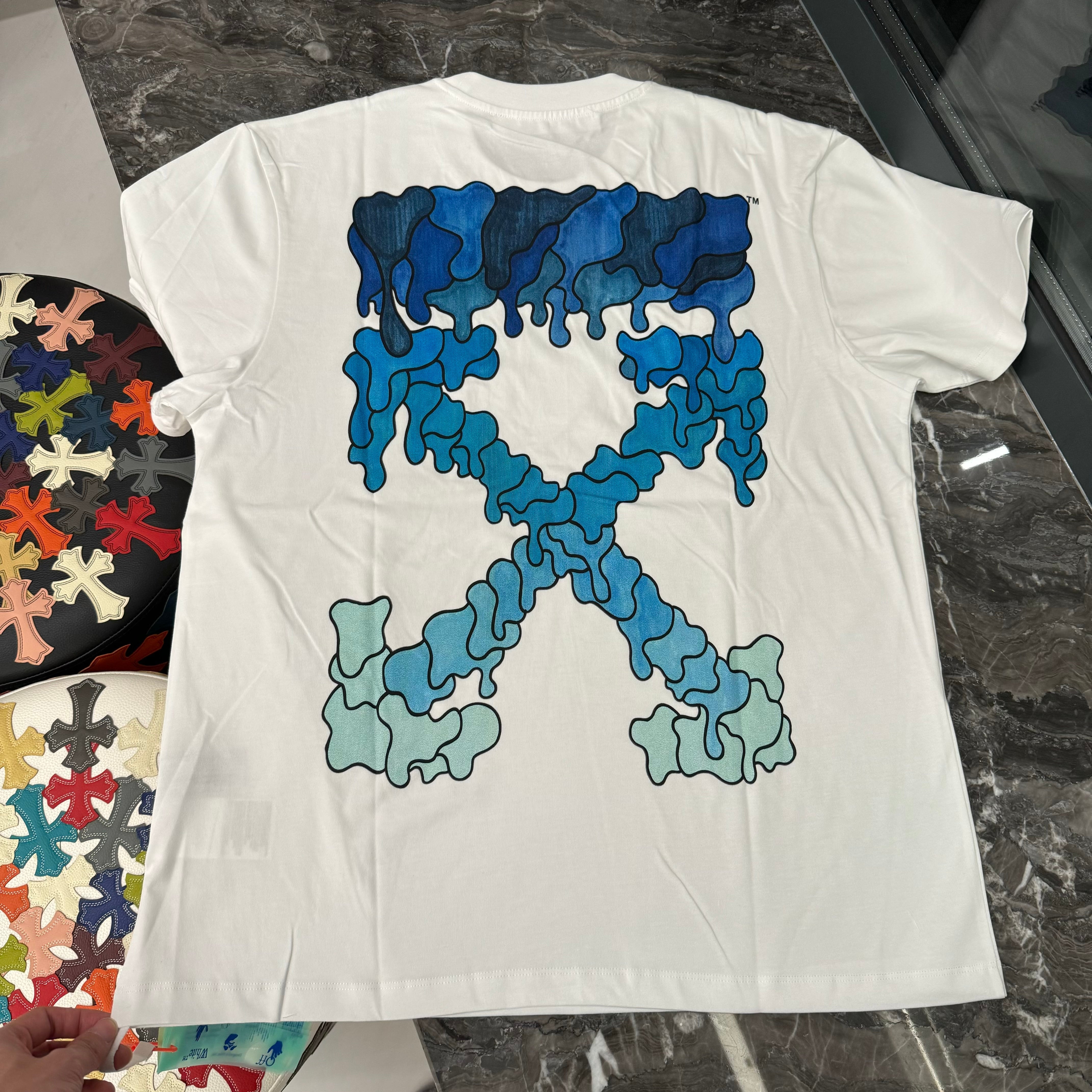 OFF-WHITE baby Blue Marker oversized t-shirt