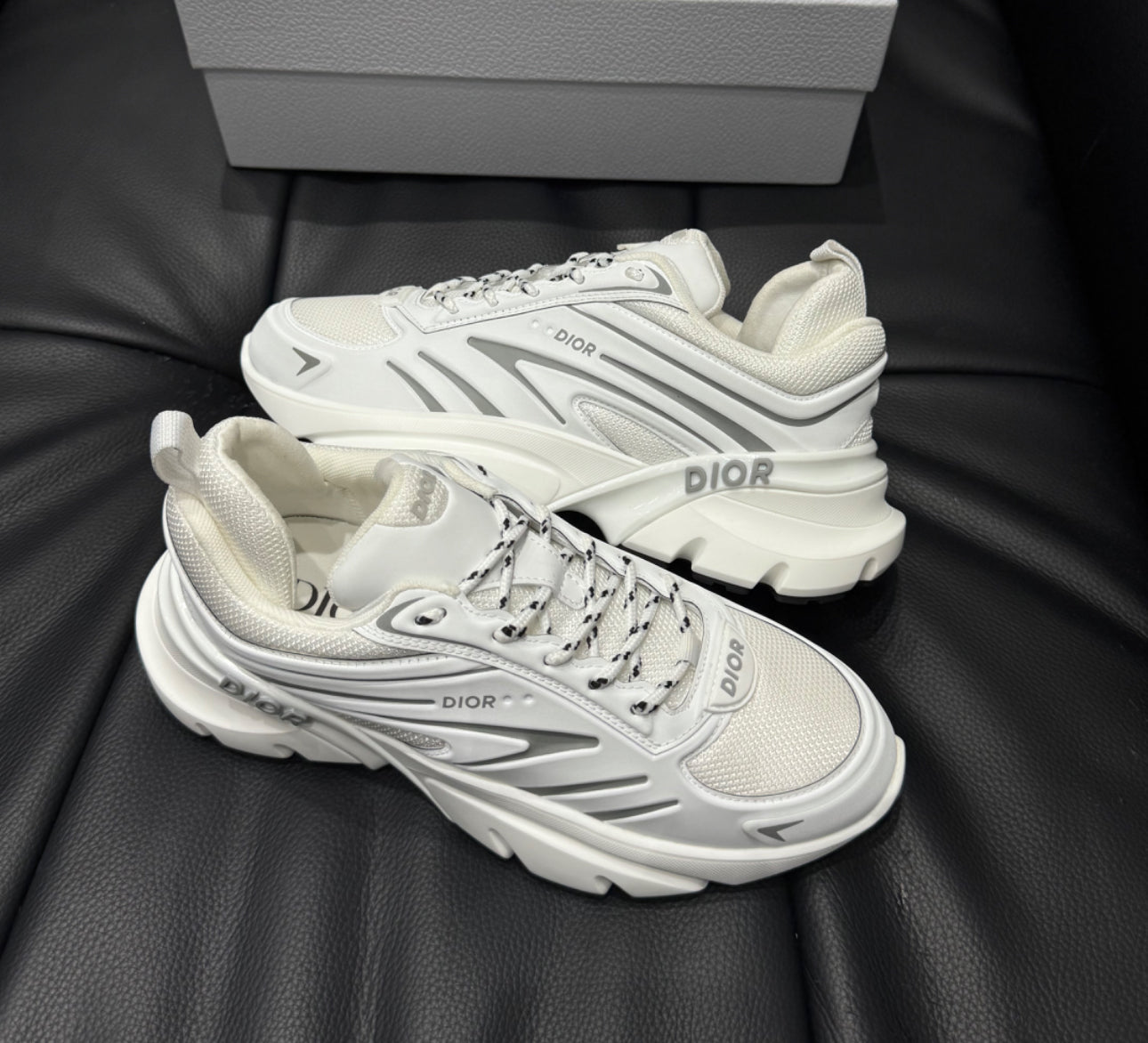 Sneaker B44 Blade Maille technique blanche et tissu technique blanche