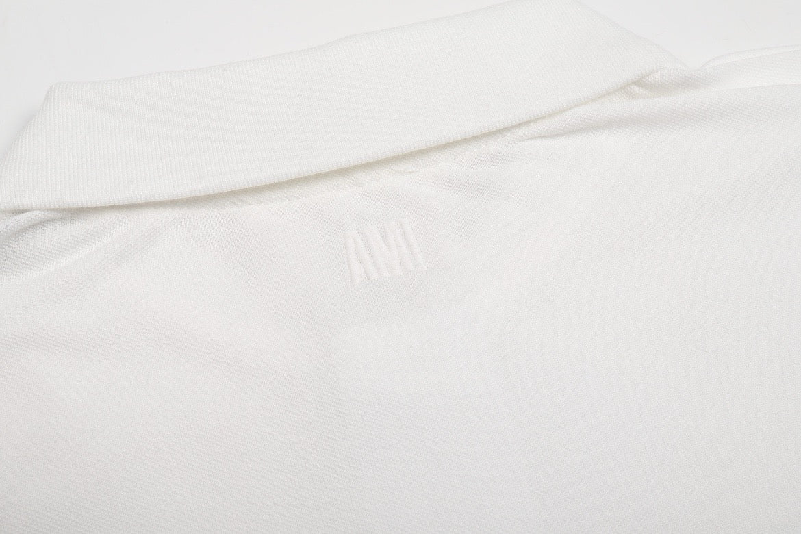 Polo blanc à petit logo ami de cœur blanc