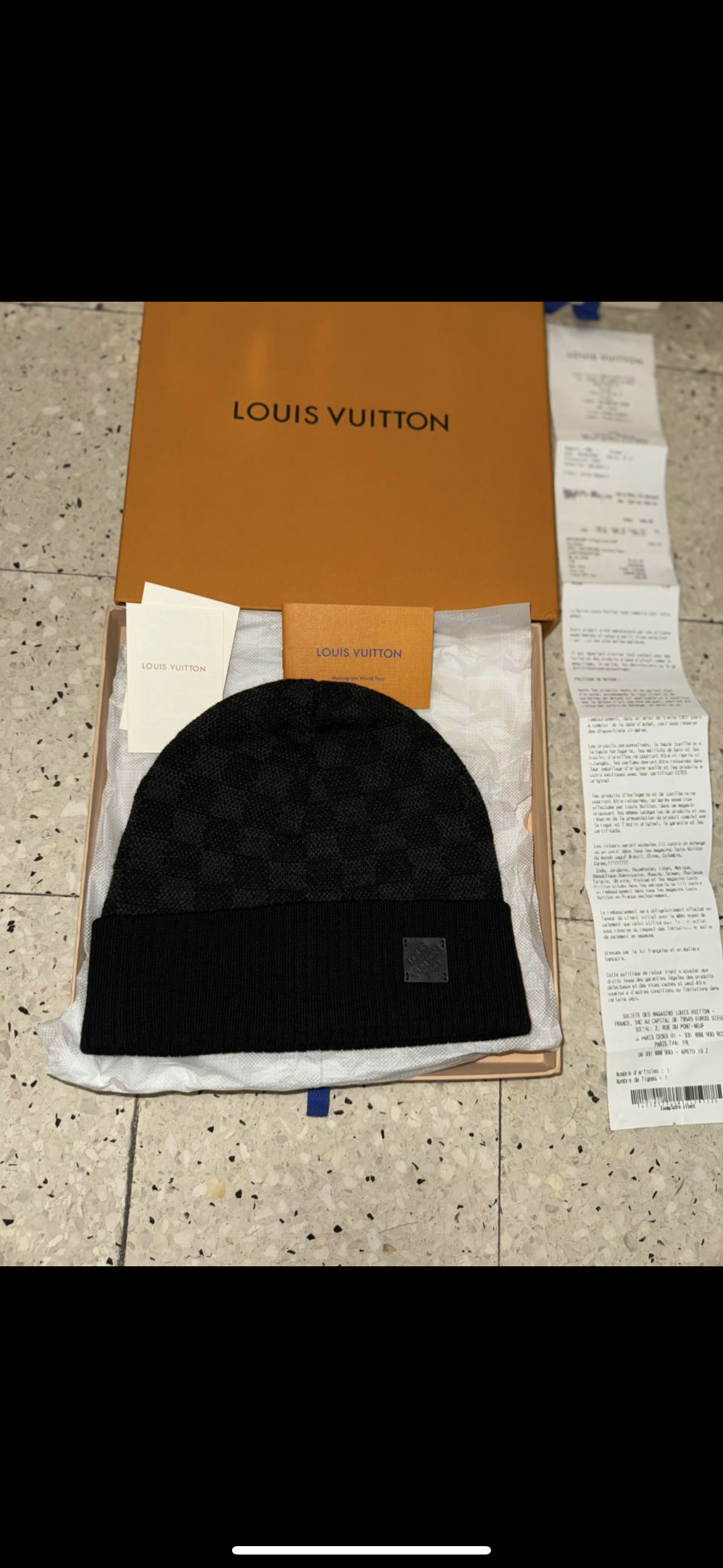 Bonnet Lv Neo Petit Damier avec ticket