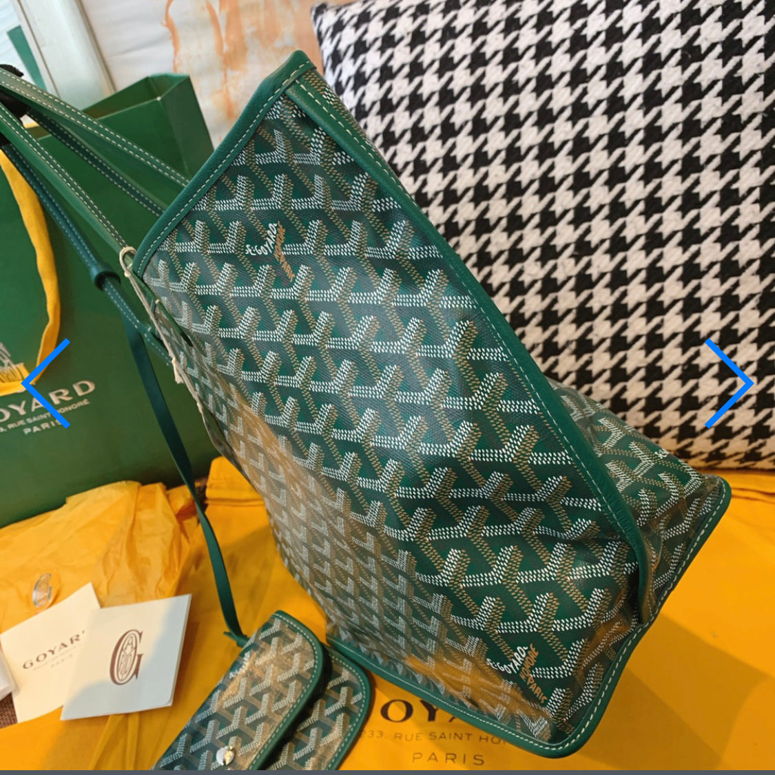 Sac Anjou GM green facture
