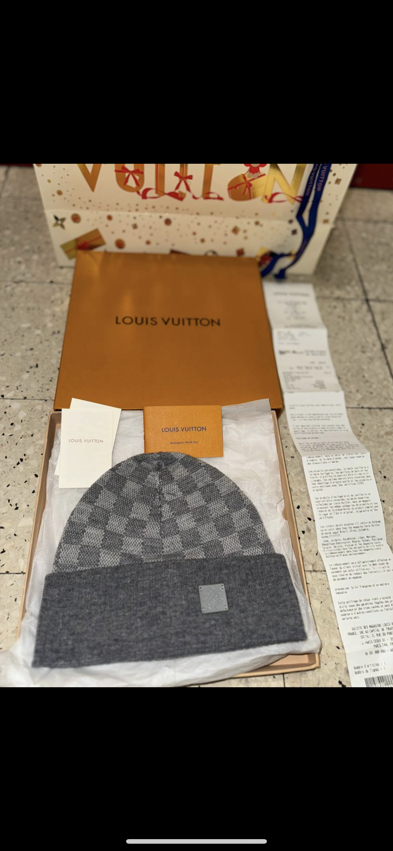 Bonnet Lv Neo petit damier avec ticket 10/10