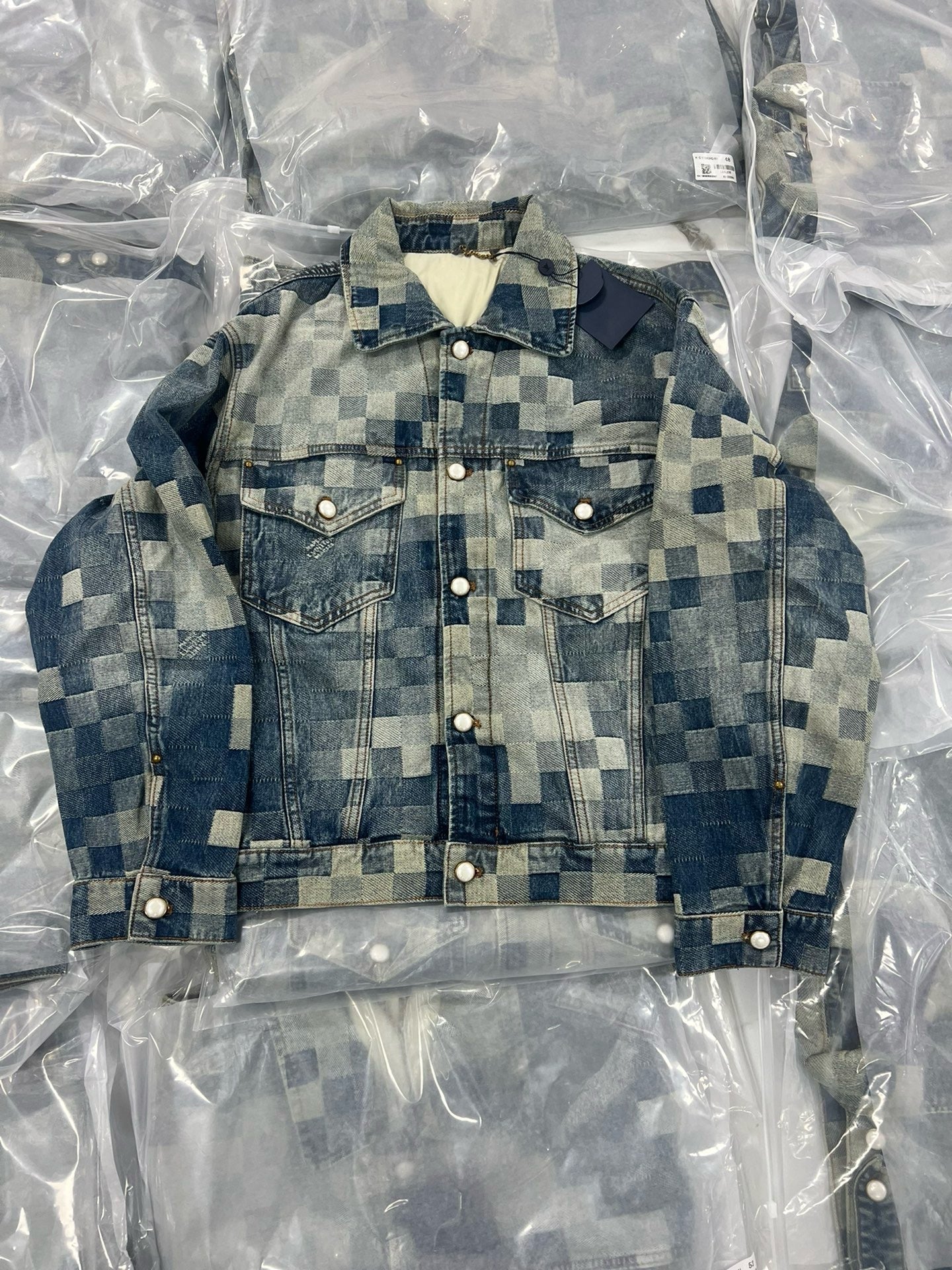 Veste blouson denim lv monogram