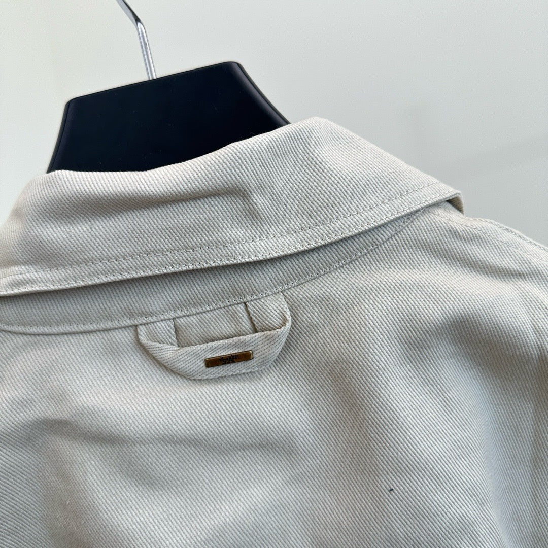 Short-sleeved monogram workwear shirt