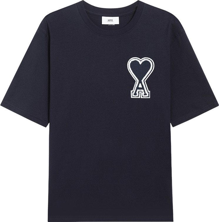 T-shirt noir à logo ami de cœur noir