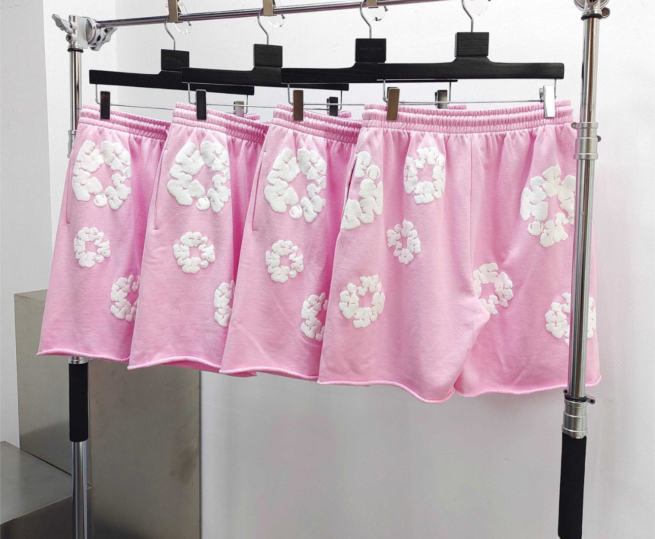 Denim Trs - short en Coton à imprimé graphique - rose