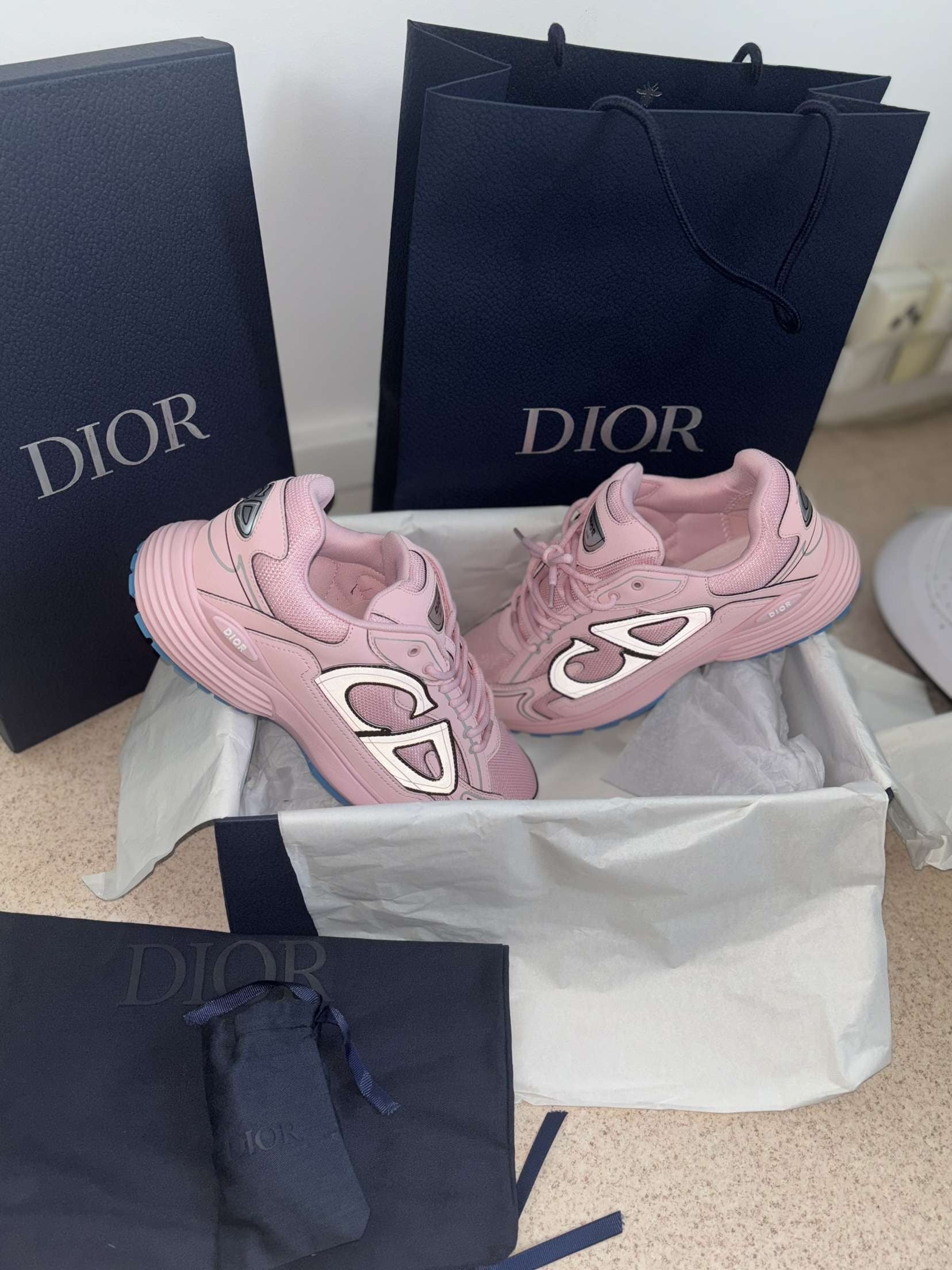 SNEAKERS B30 V2 VERSION BIEN LISSE PINK BLUE ANTHRACITE RÉFLECTIVE RÉACTION CORRECTES FACTURE PACKAGING COMPLET