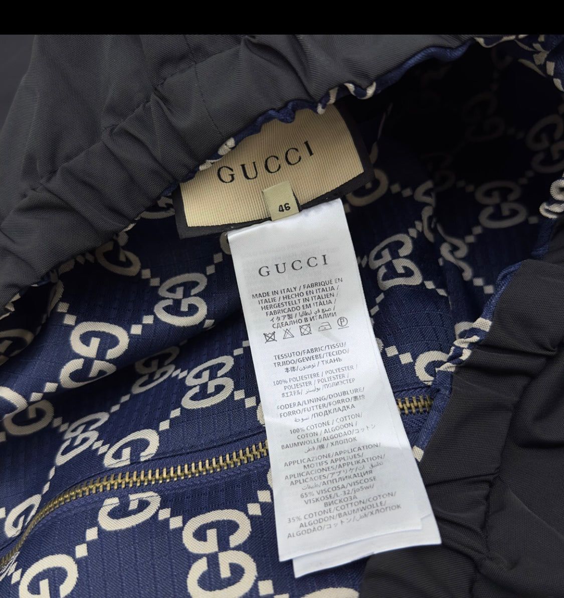 Veste gg blue night / black reversible facture