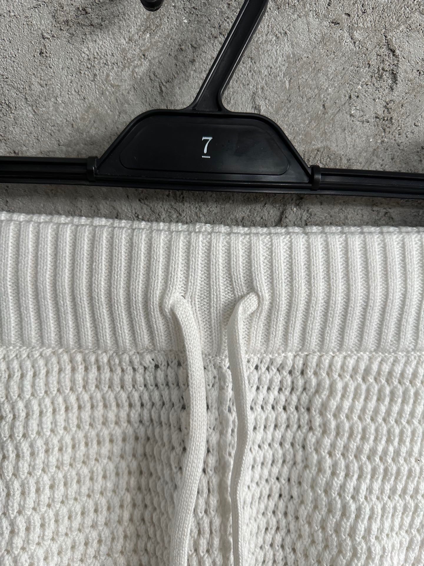 Ensemble casa B côtelé manches courtes grey crochet