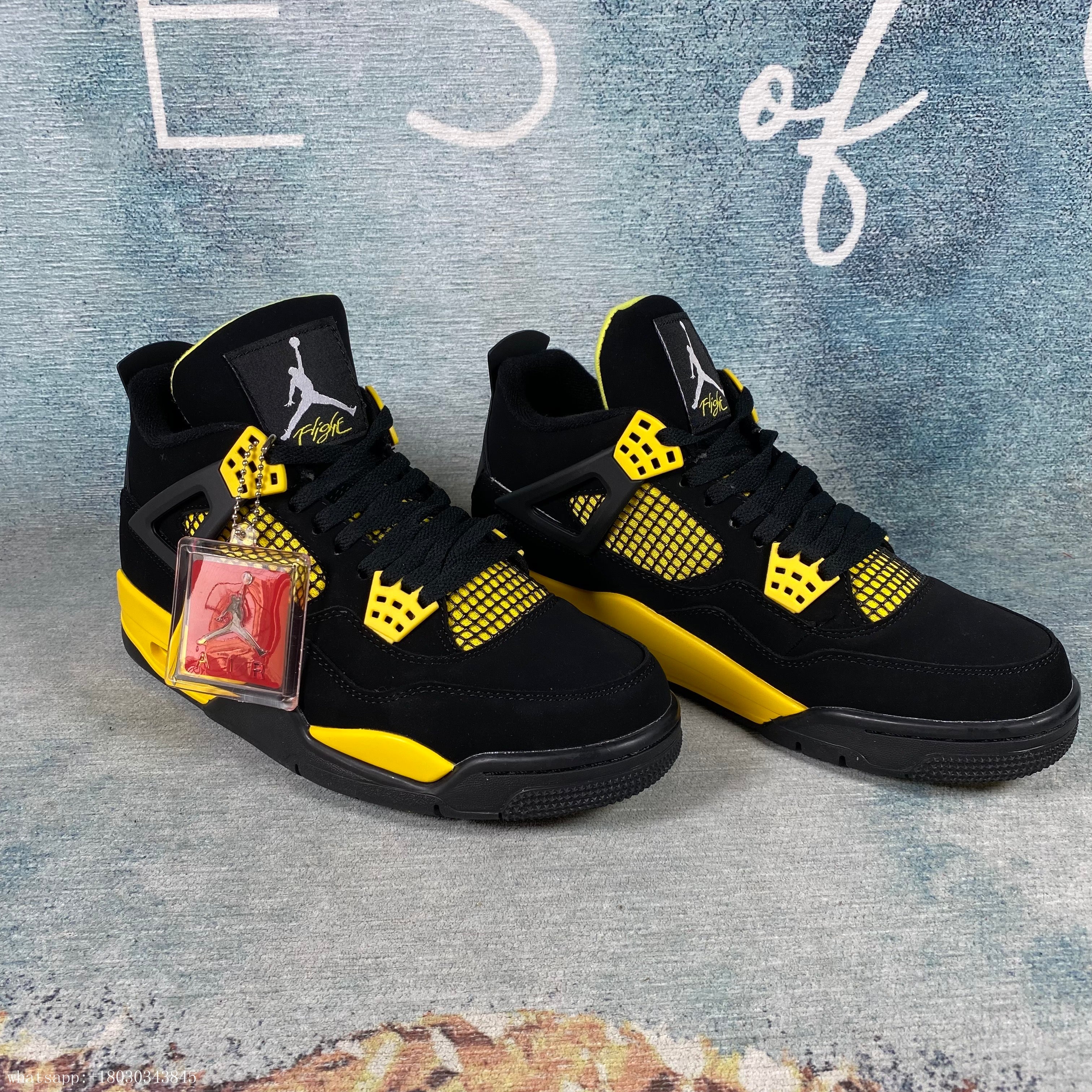 AJ4 Jordan 4 Retro black yellow 1:1 STOCK X AUTHENTIFICATION ✔️