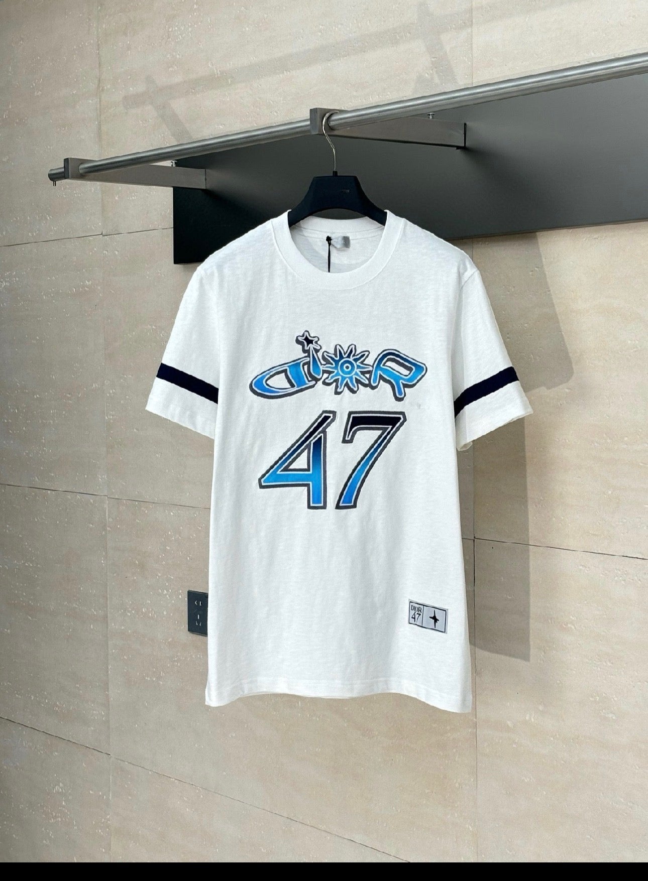 T shirt Cd bleu blanc 47