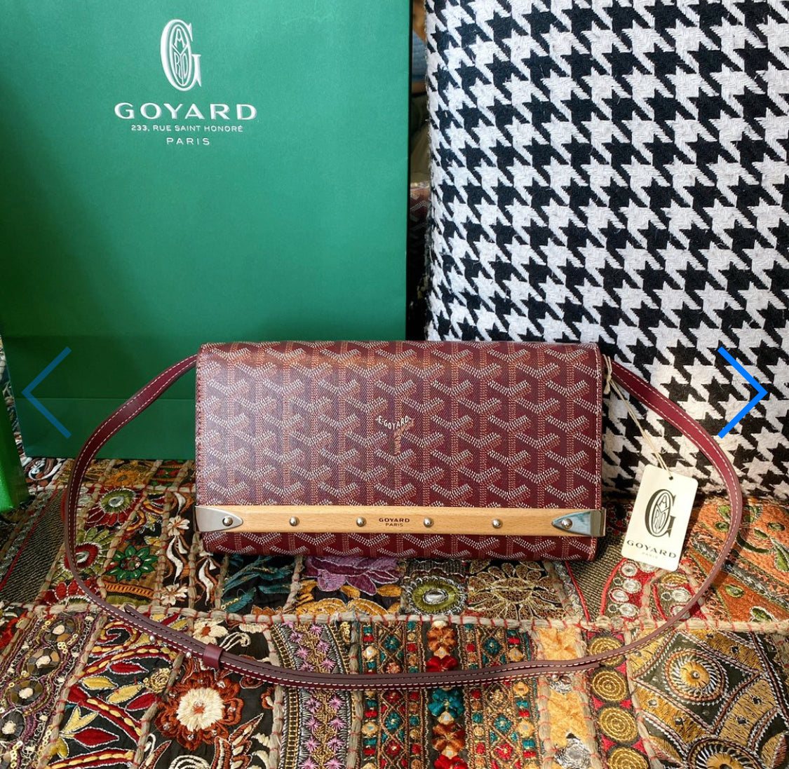 Monte Carlo mini burgundy invoice case