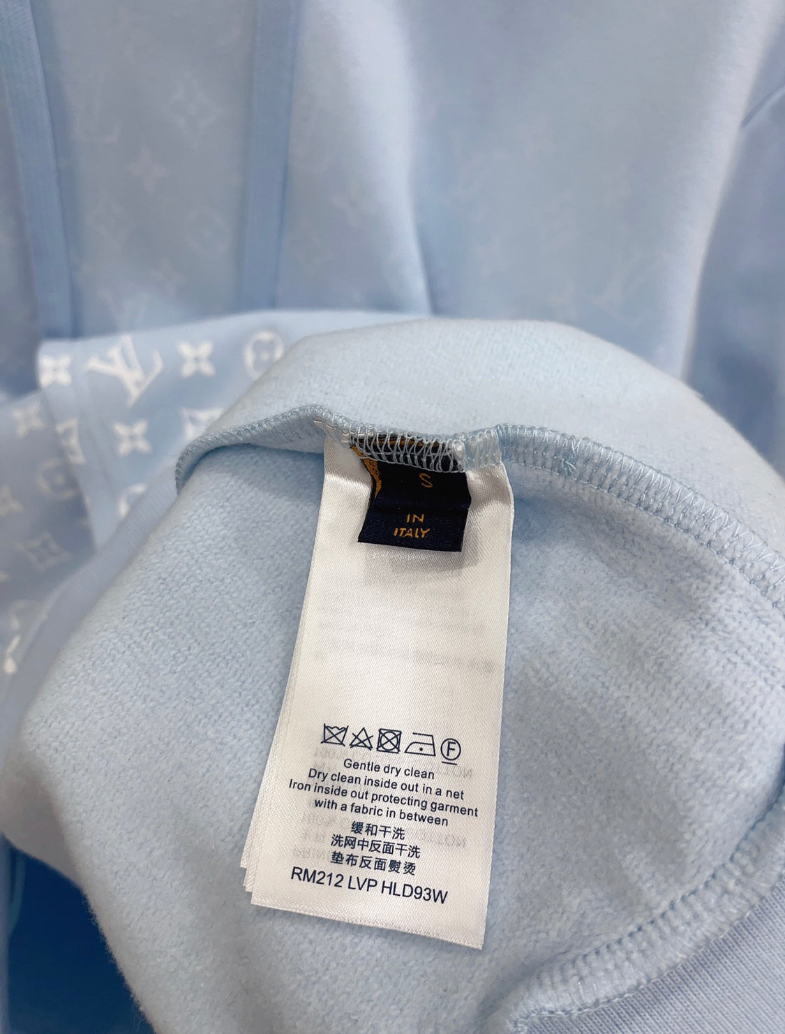 Sweat Lv facture blue sky / white