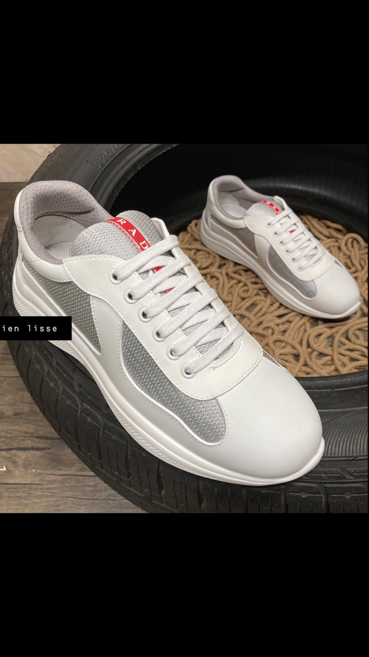 Sneakers Prd America ´ s Cup Gomme & tissu bike white