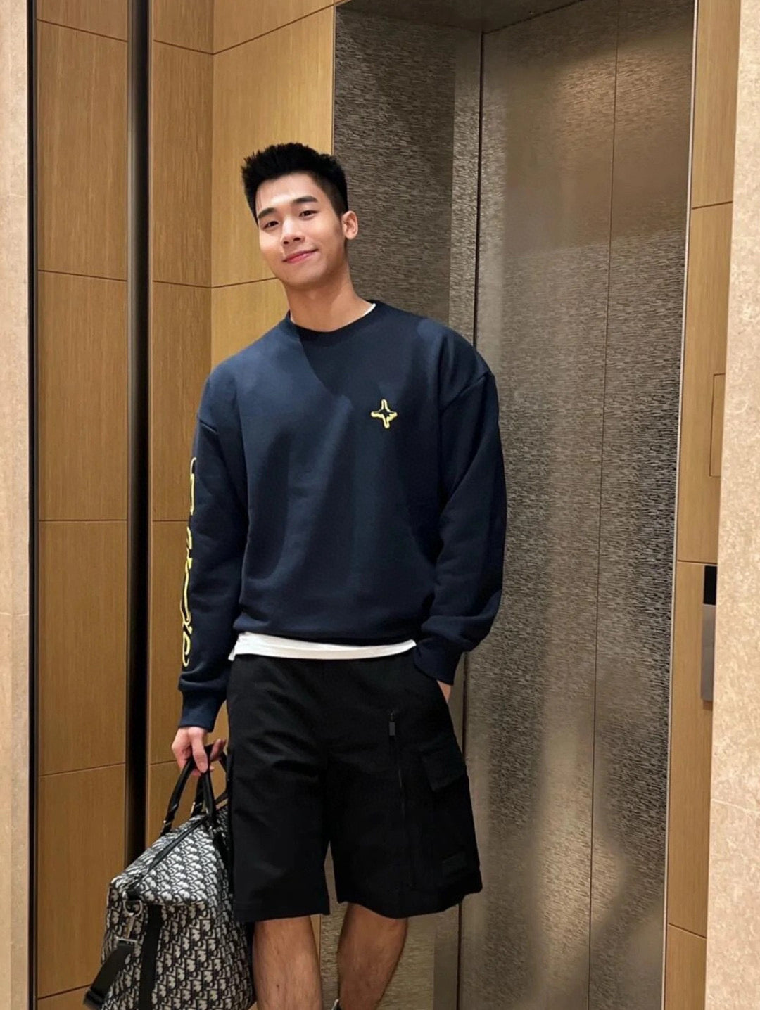 Sweat-shirt CD AND LEWIS HAMILTON Molleton de coton bleu marine