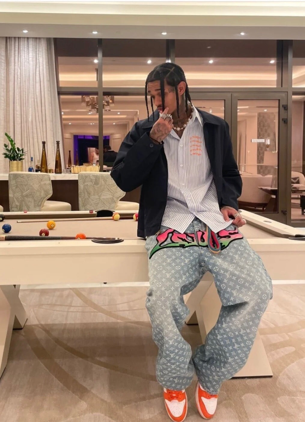 Jean Lv baggy denim invoice